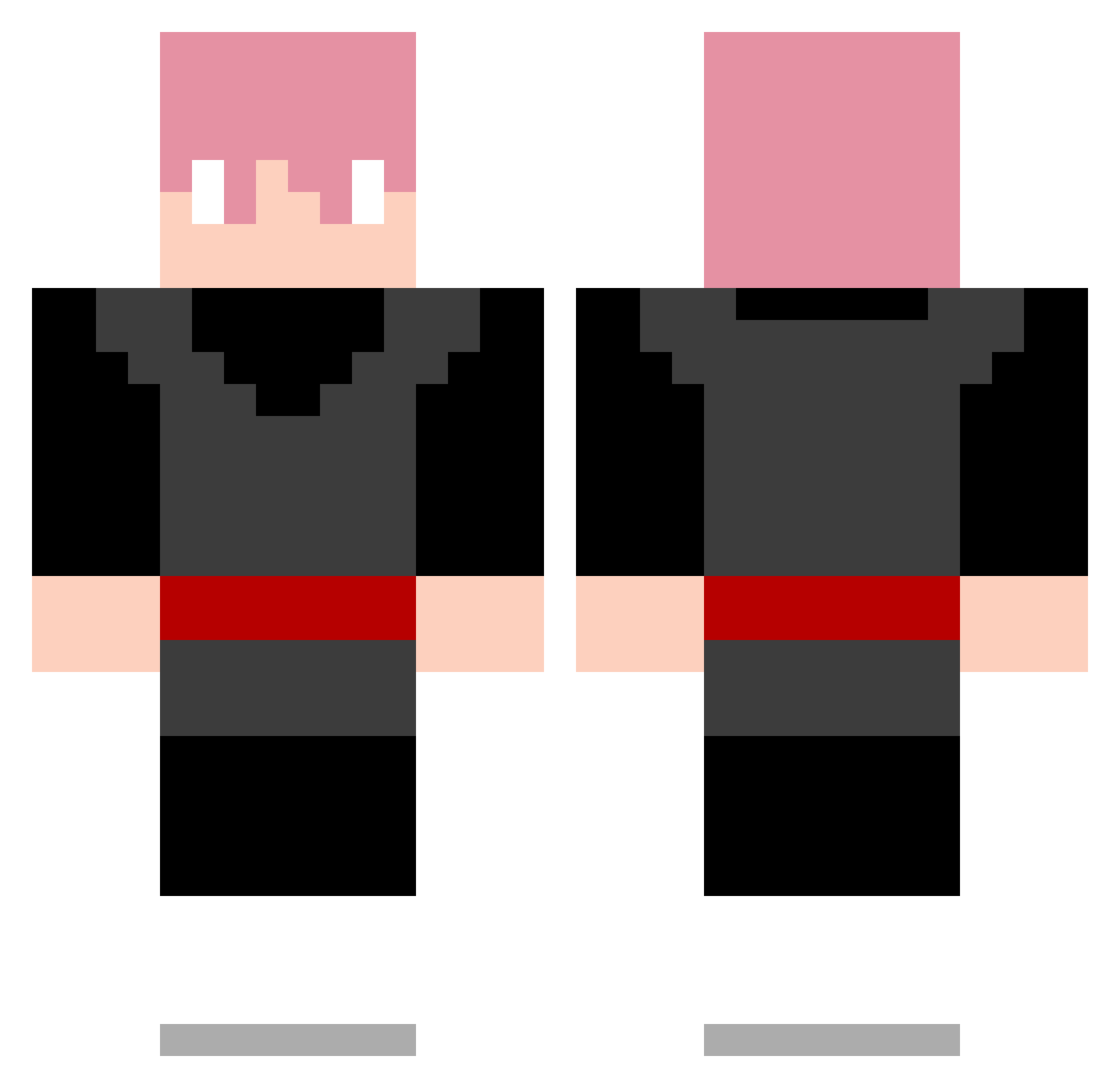 GokuBlacksix59 Minecraft skin, front and back view