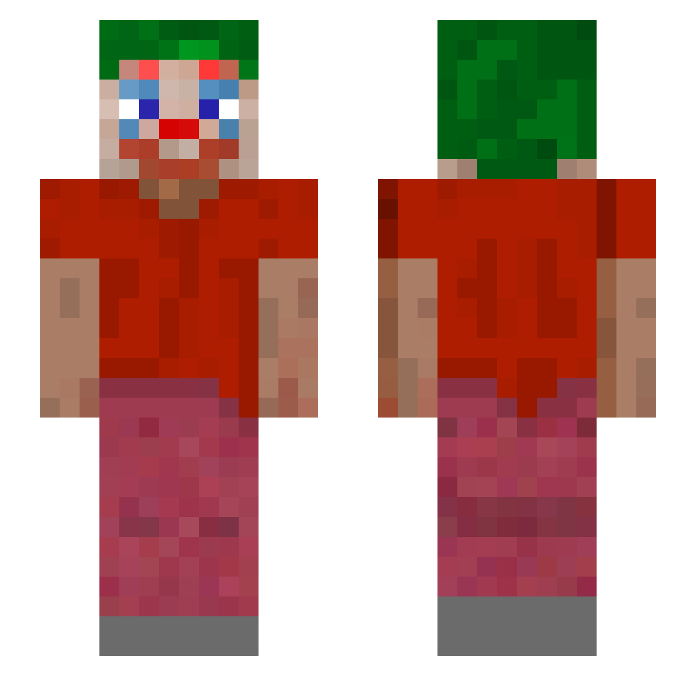 GUTS_VII Minecraft skin, front and back view