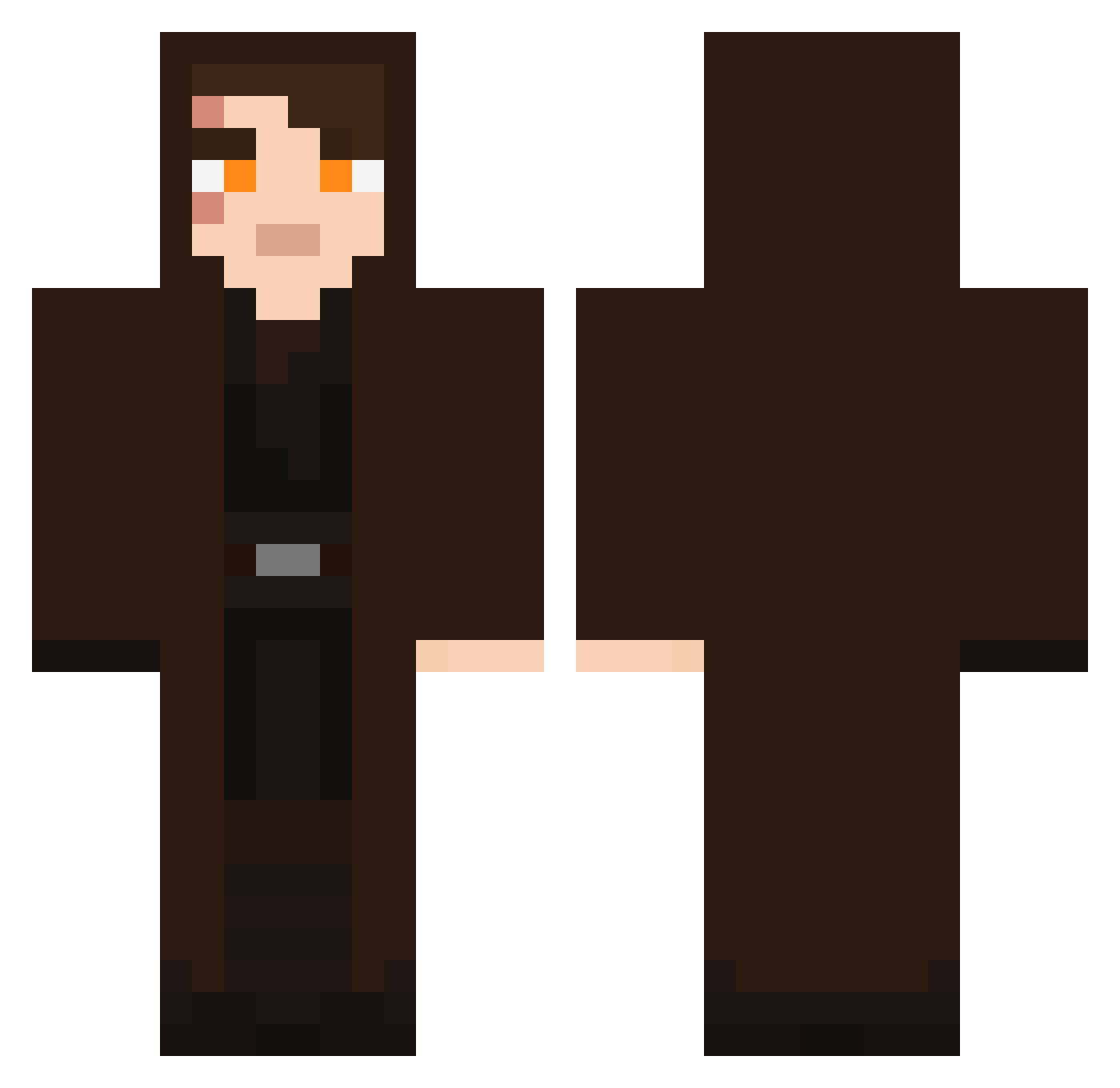 Kaiba_TY Minecraft skin, front and back view