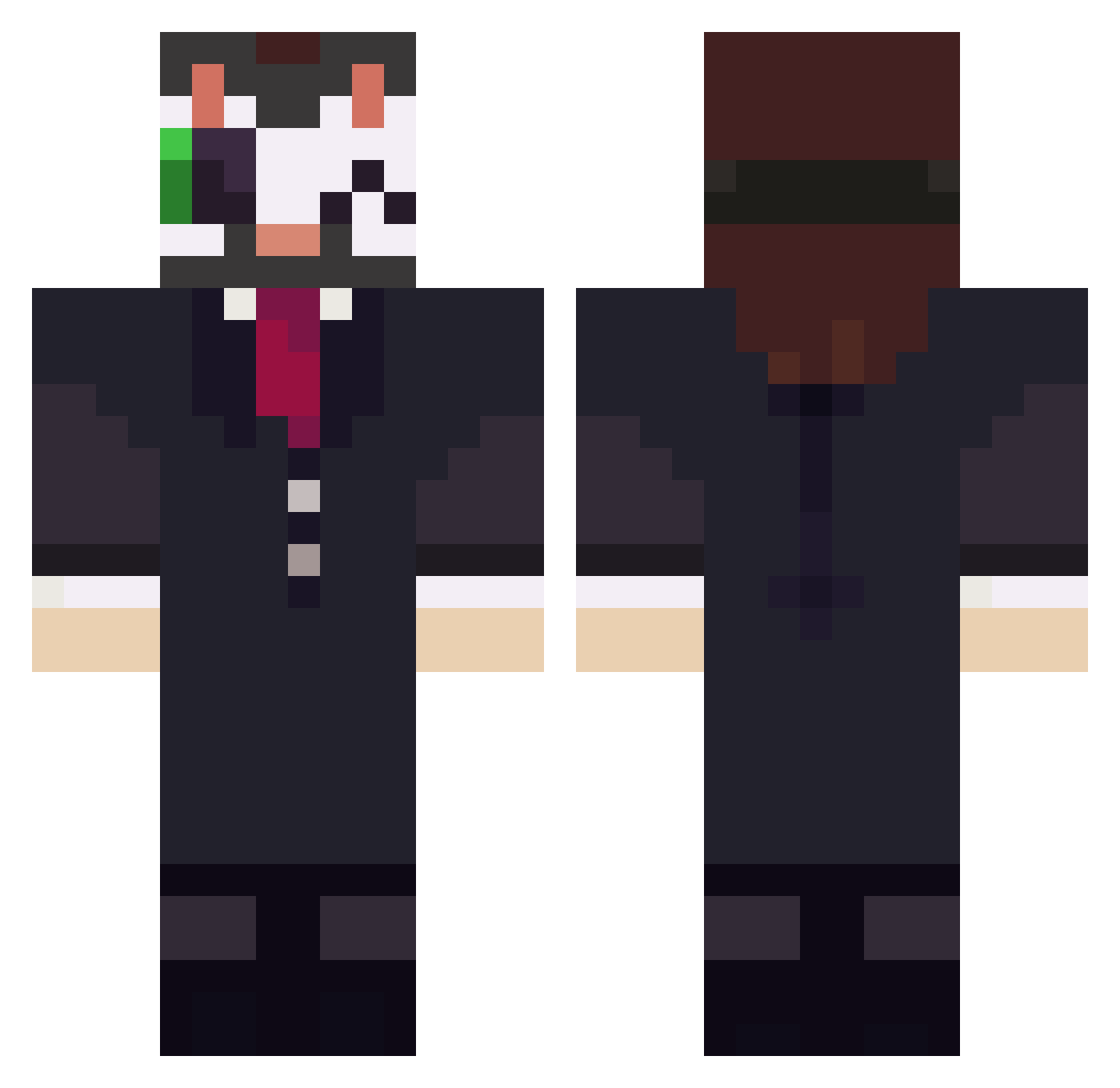 MaryBerry719 Minecraft skin, front and back view