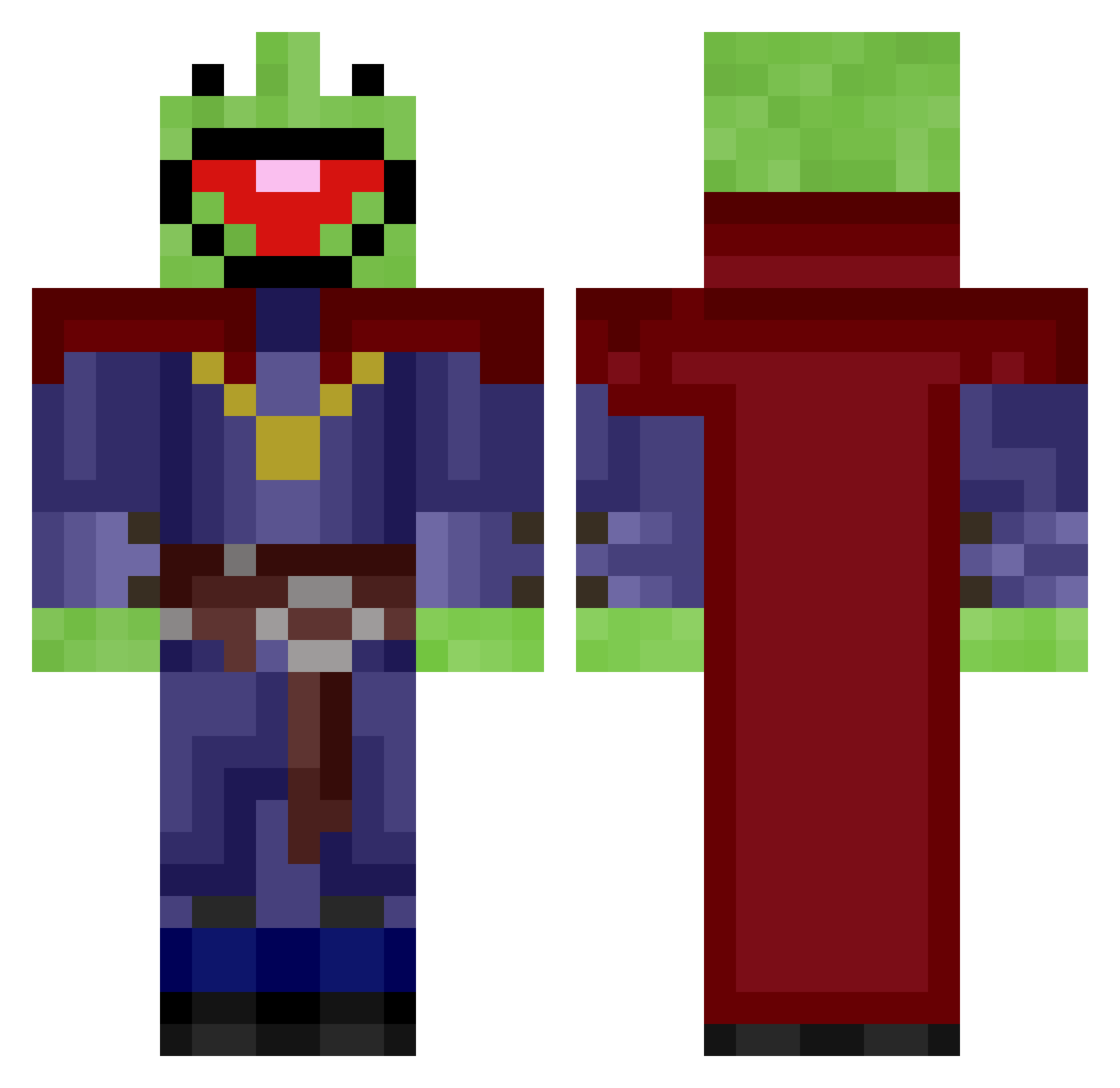 kermitthefrog55 Minecraft skin, front and back view