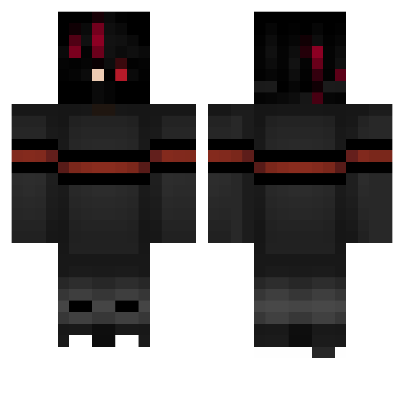 DaddyKrauzer Minecraft skin, front and back view