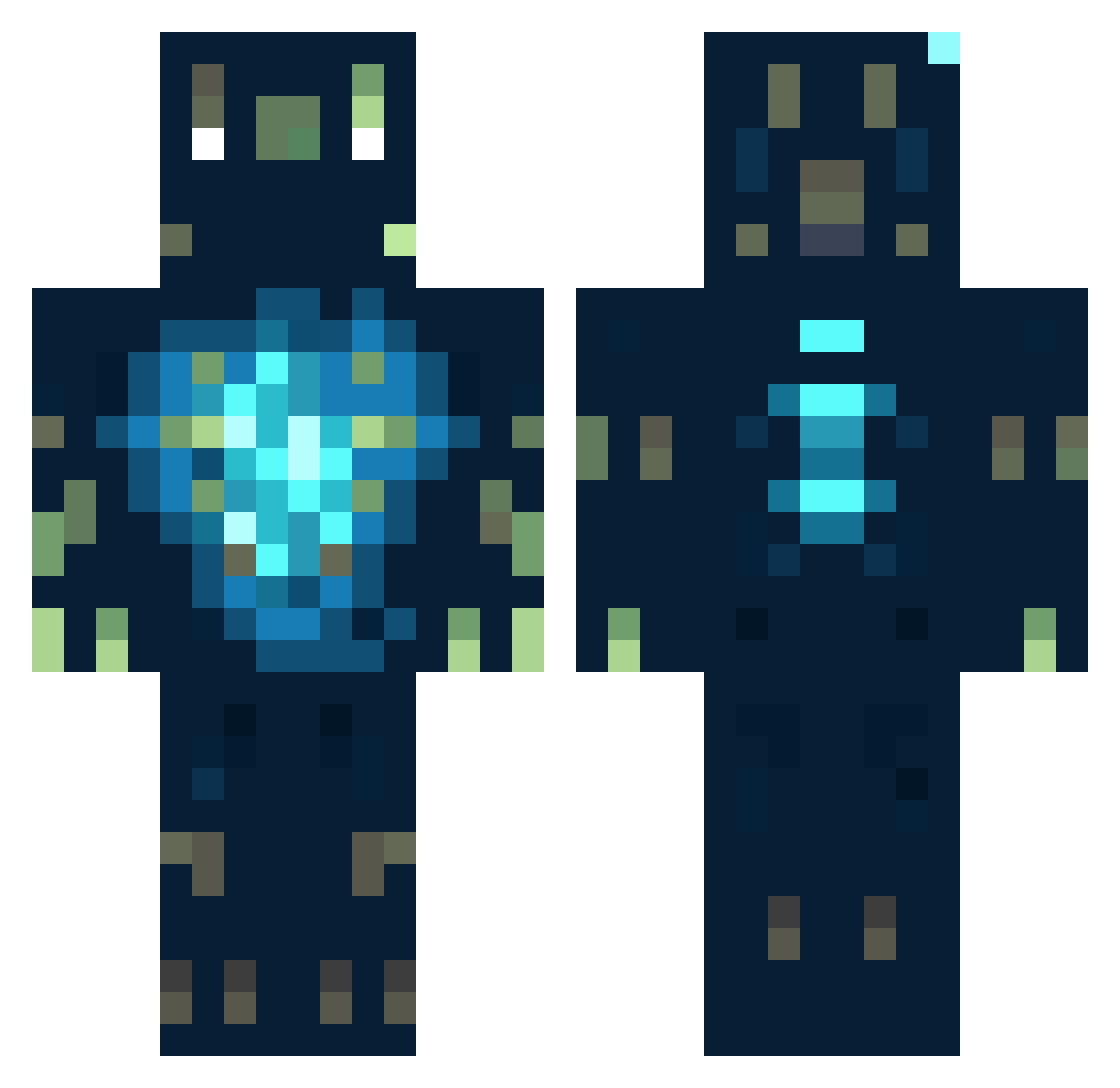 OneMilosz Minecraft skin, front and back view