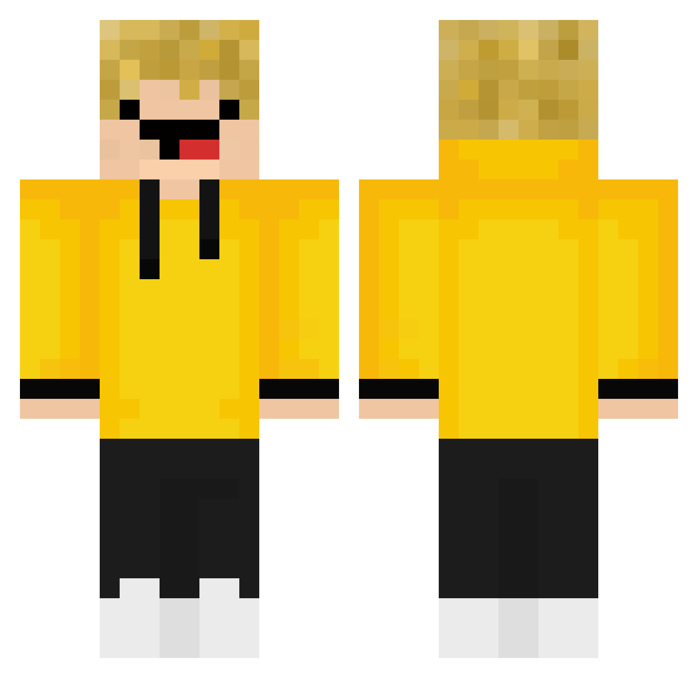 KrasnalAntek Minecraft skin, front and back view
