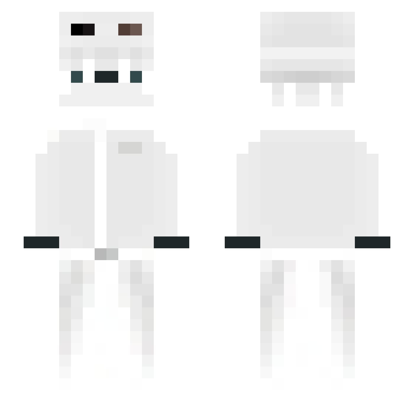 BlackSword10 Minecraft skin, front and back view