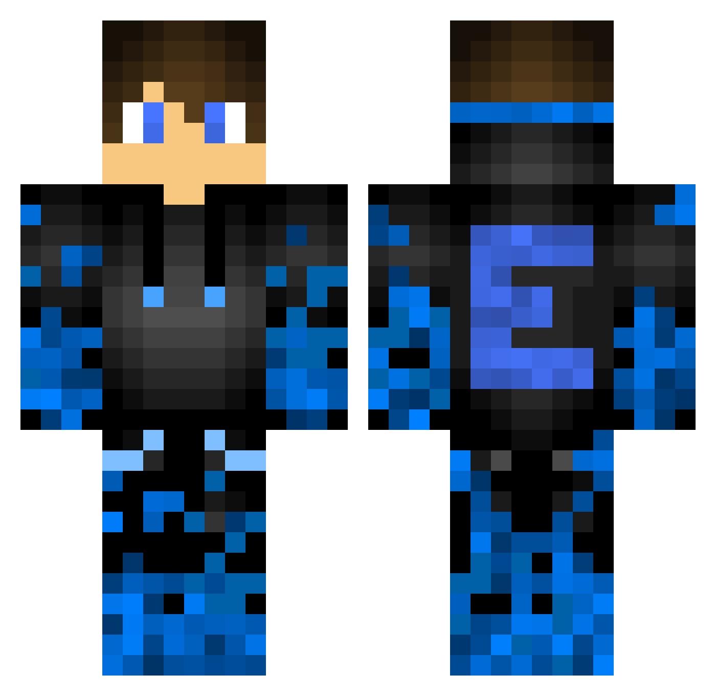 RealEH2021 Minecraft skin, front and back view