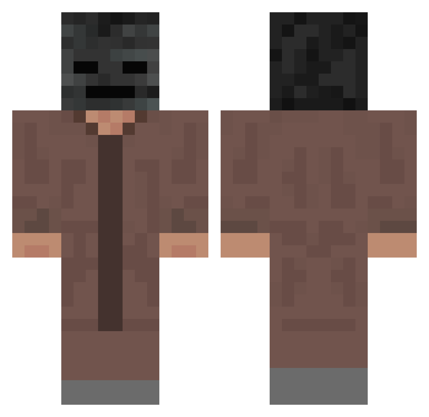 LaplasMC Minecraft skin, front and back view