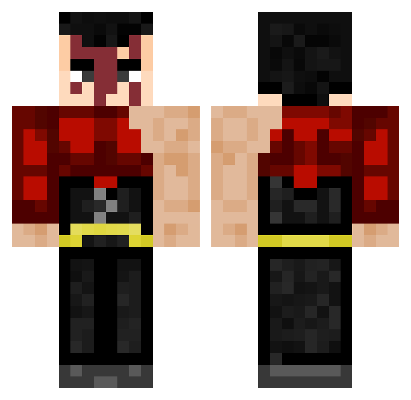 Lovca_ Minecraft skin, front and back view
