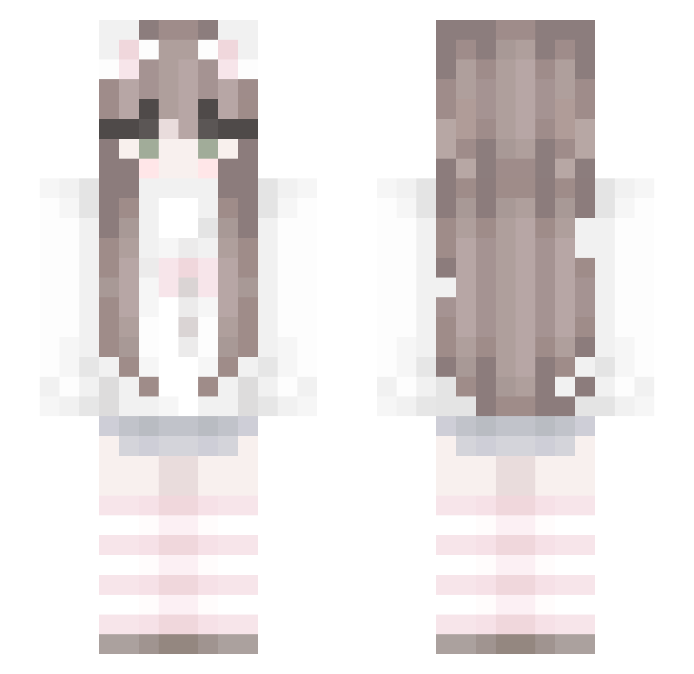 kussumi Minecraft skin, front and back view