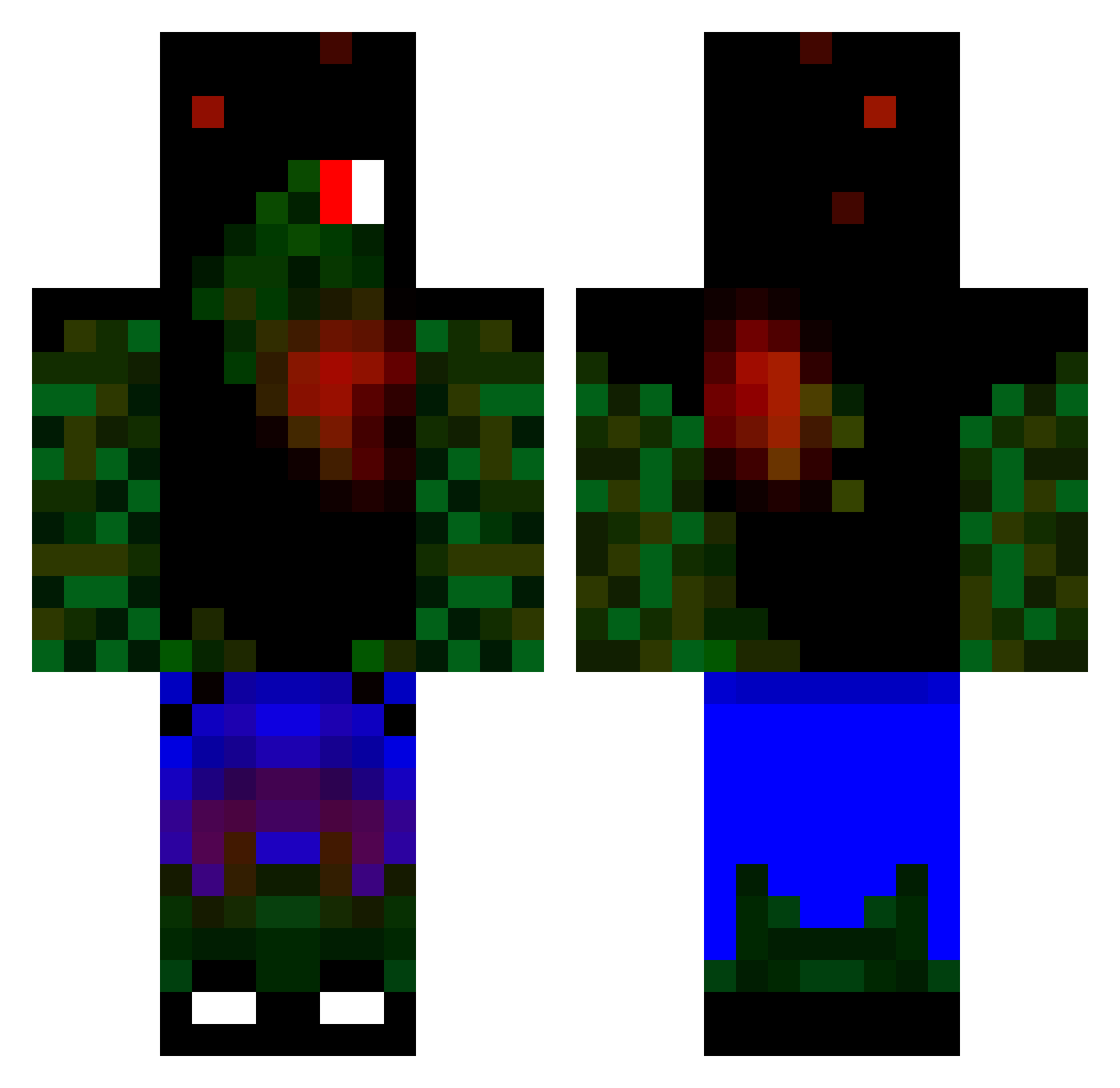 Yoni_07 Minecraft skin, front and back view