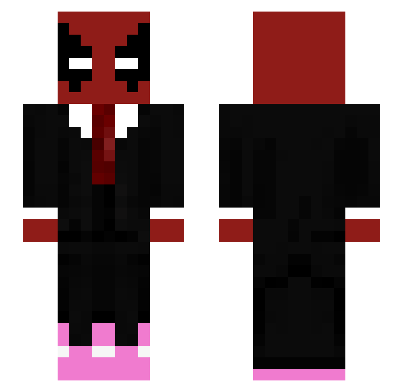 NinjaGamerJ11 Minecraft skin, front and back view