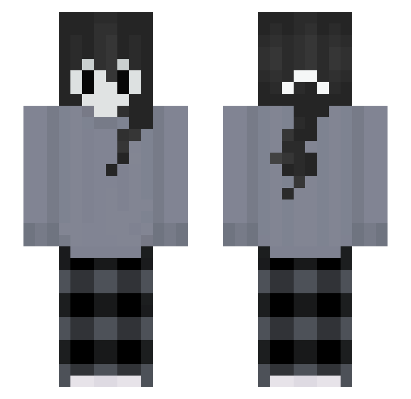 uonpp Minecraft skin, front and back view