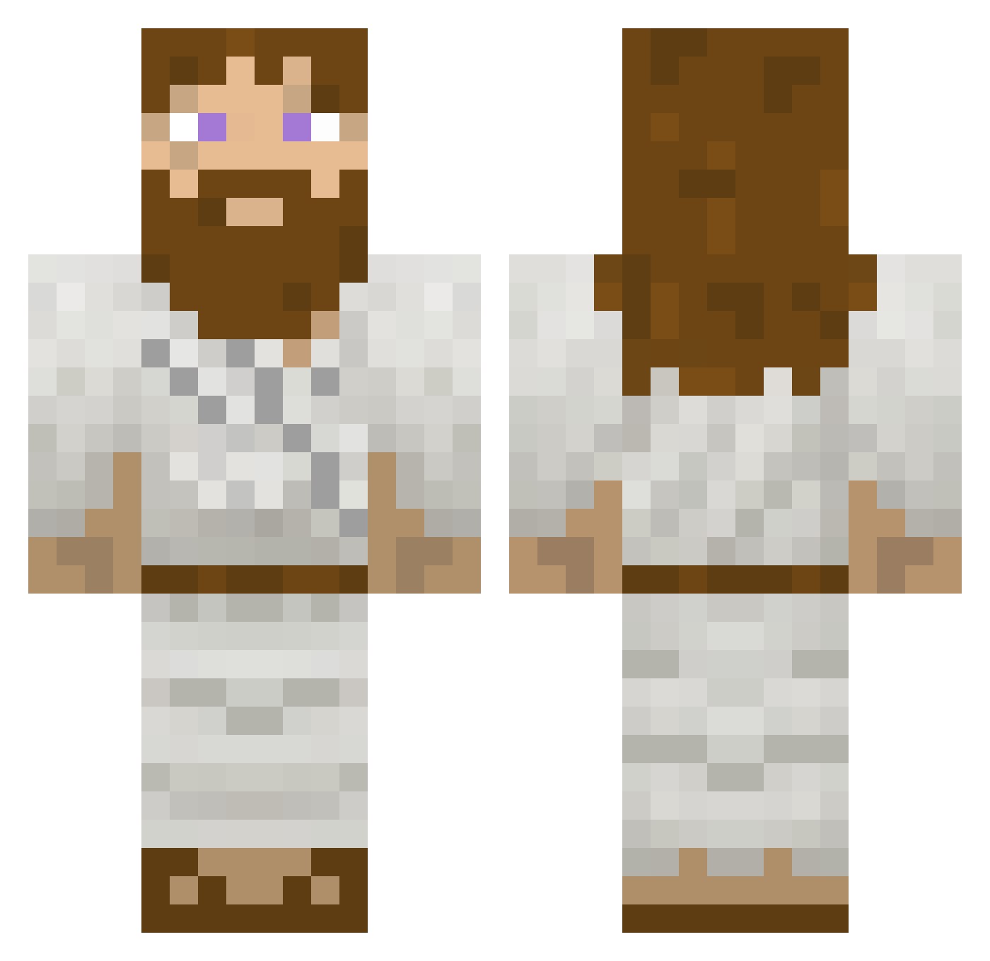 Igdebubwe Minecraft skin, front and back view
