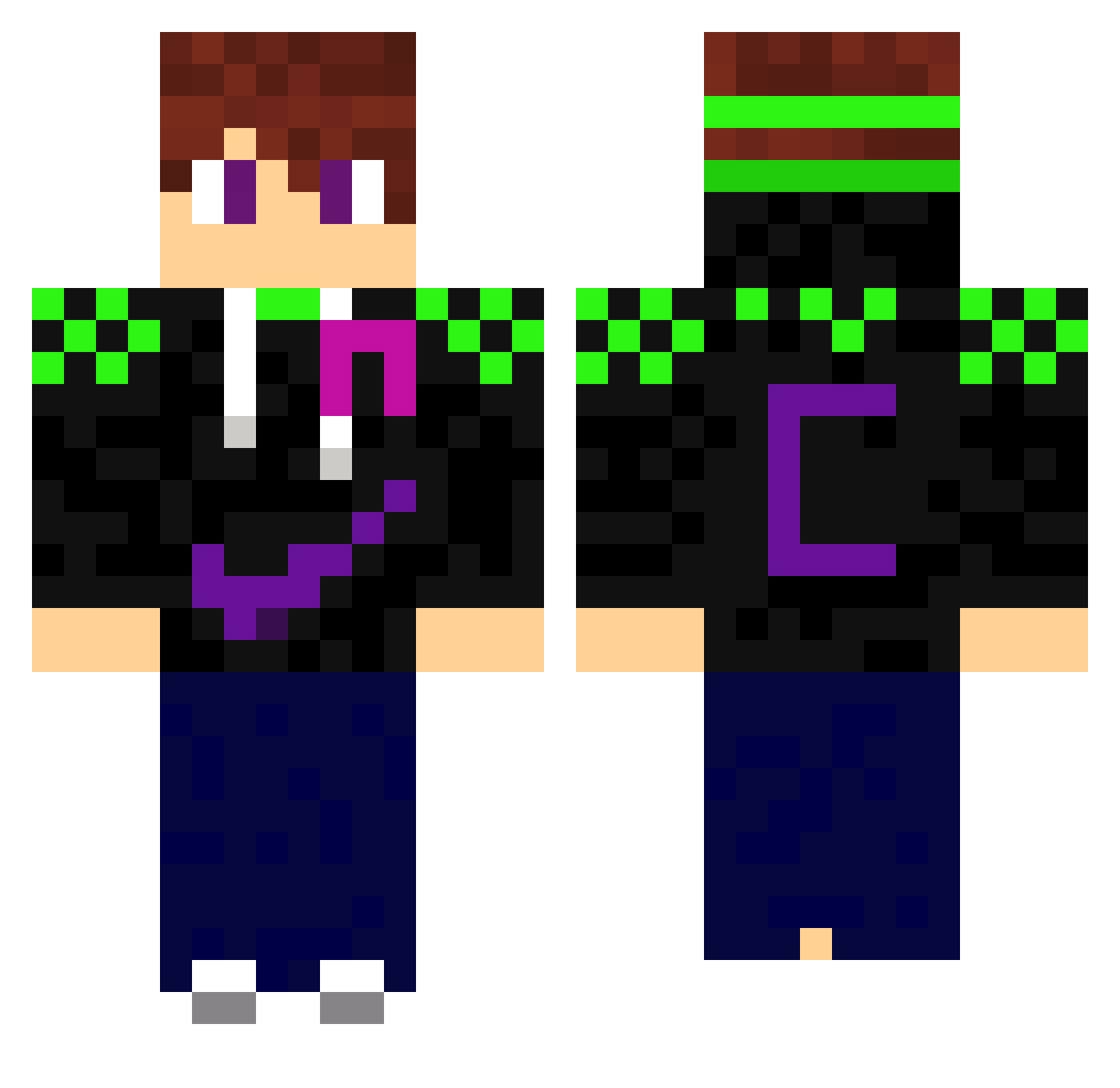 silder769 Minecraft skin, front and back view