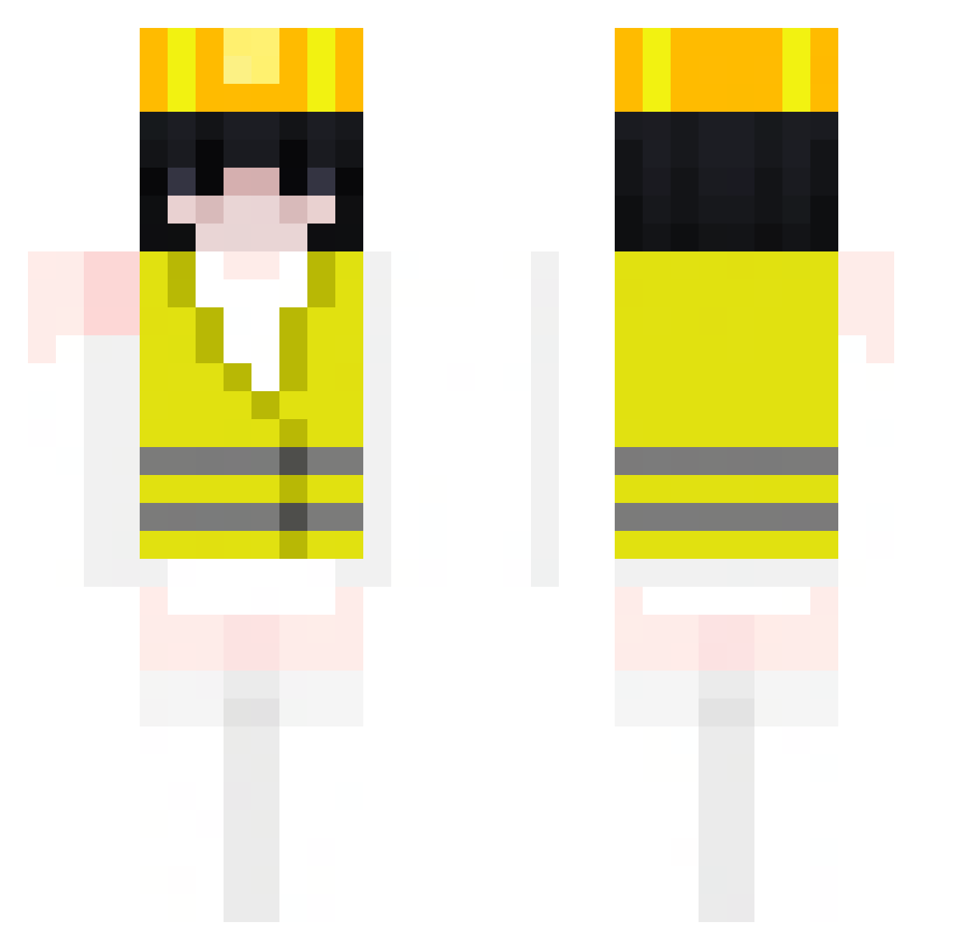 MizztaDagi Minecraft skin, front and back view