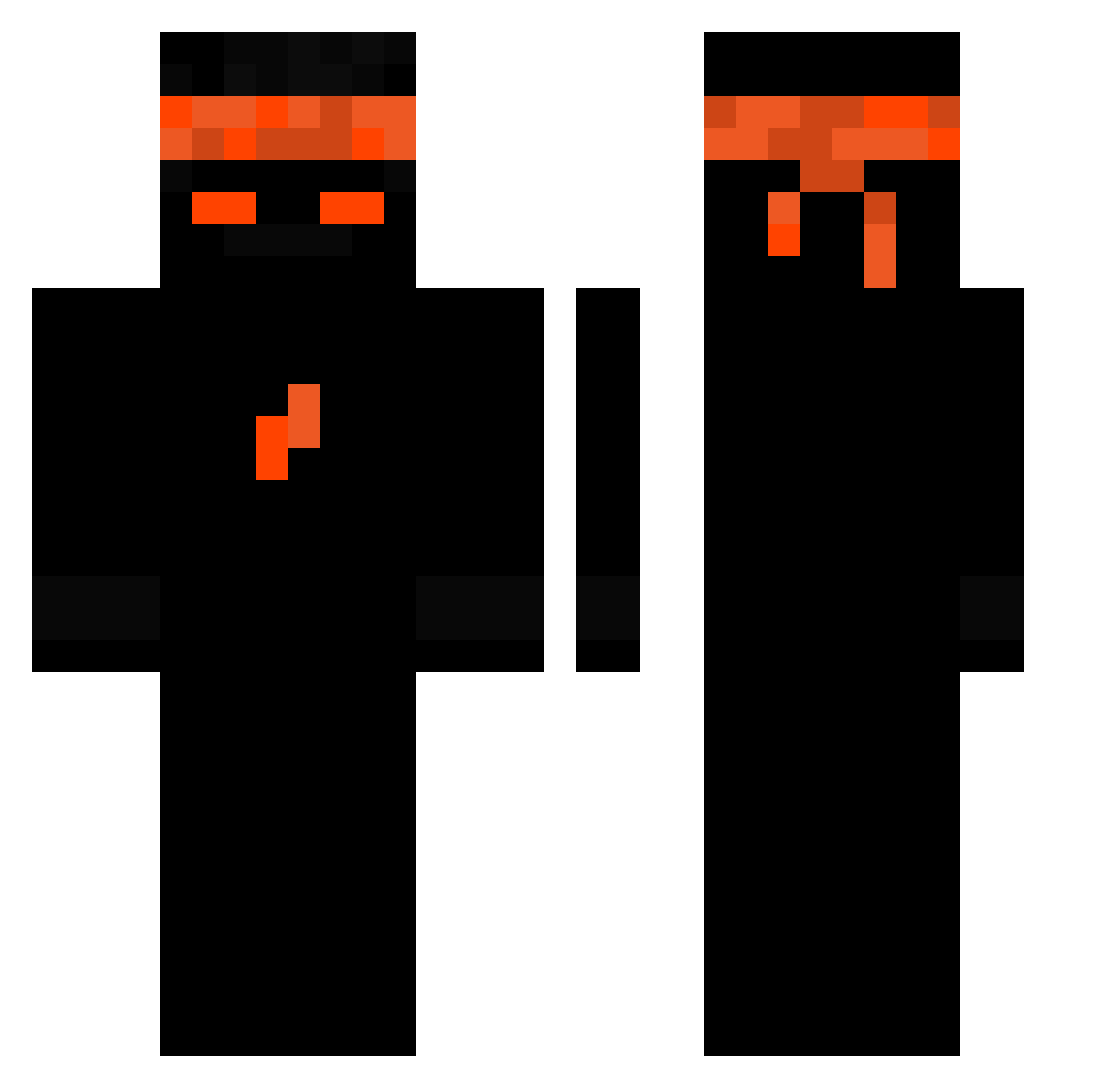 VlomSoszef Minecraft skin, front and back view