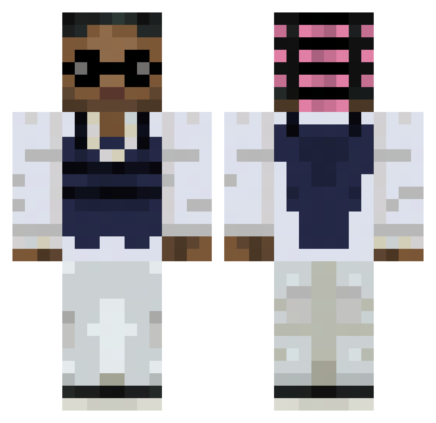 AnkaGoos Minecraft skin, front and back view