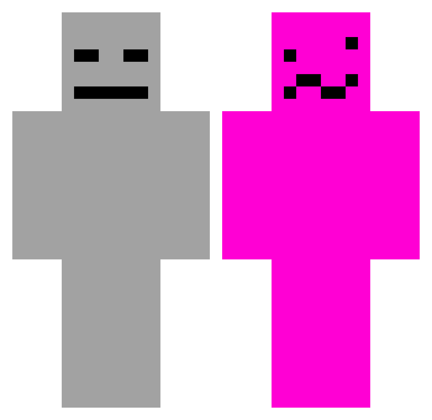 BBBoss191 Minecraft skin, front and back view