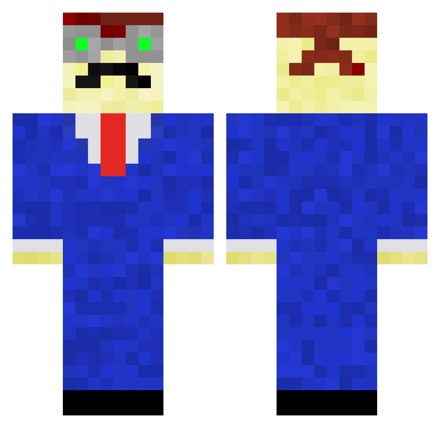 JetRockstar66 Minecraft skin, front and back view