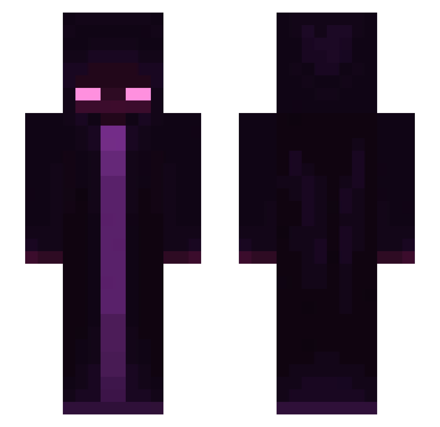 Clasifi3ed Minecraft skin, front and back view