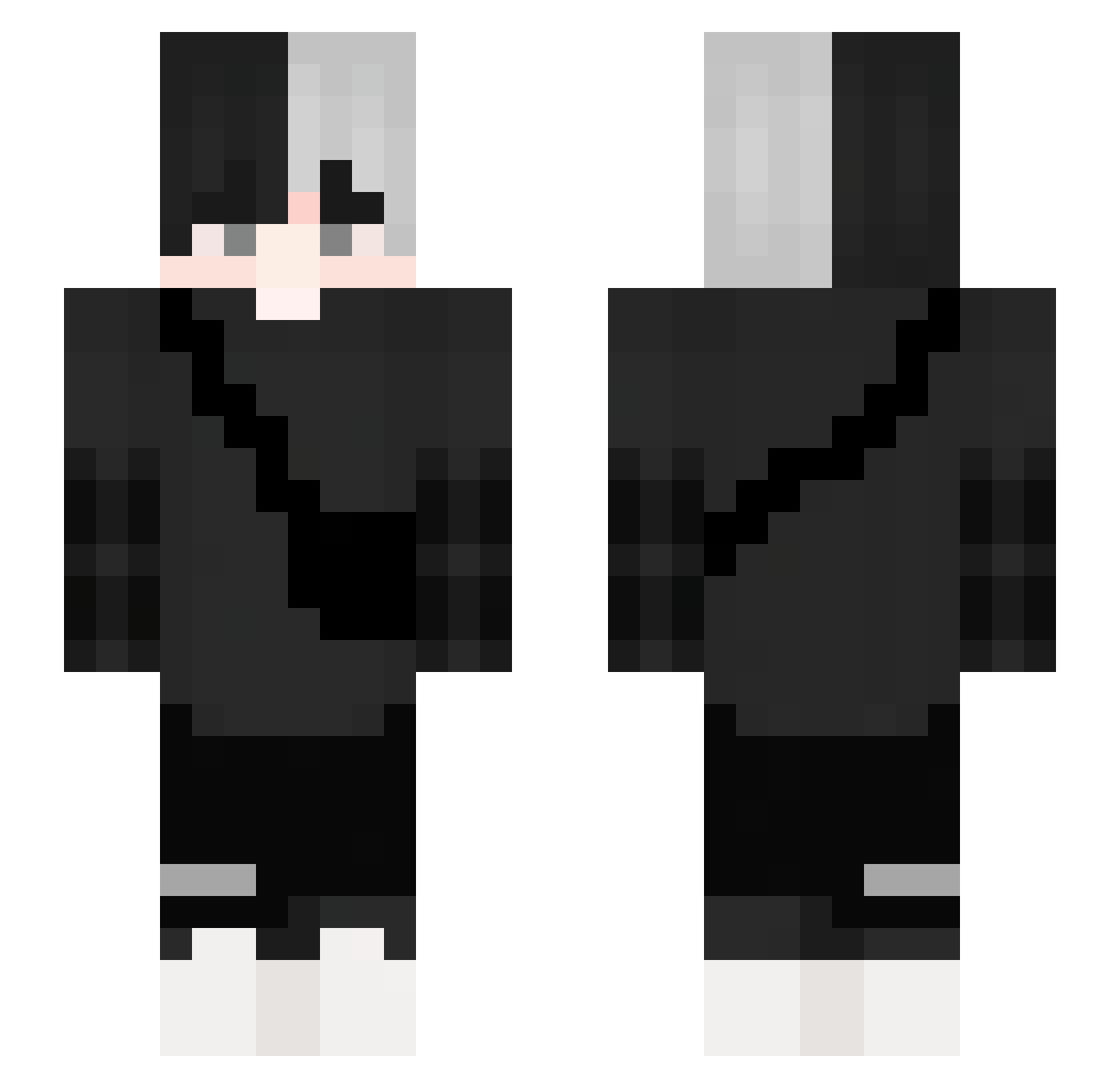 eaSnowxx Minecraft skin, front and back view