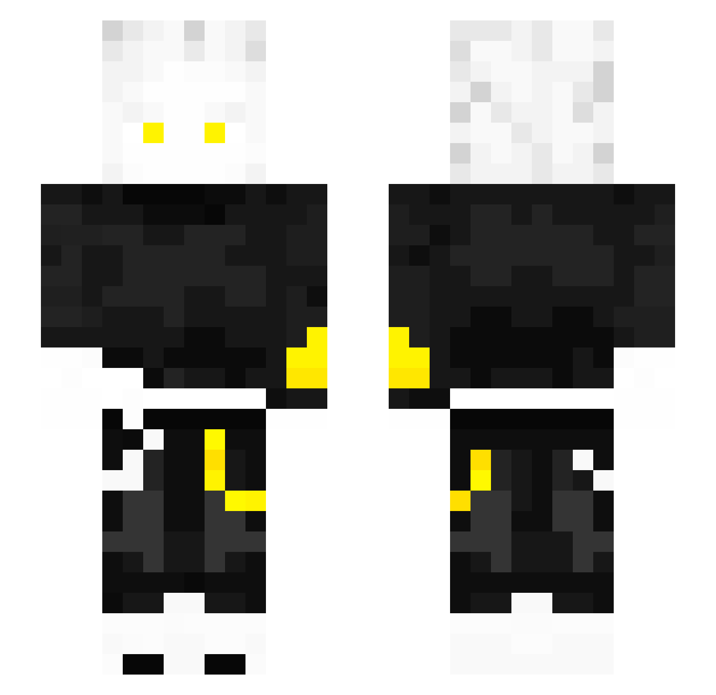 NuclearAga Minecraft skin, front and back view