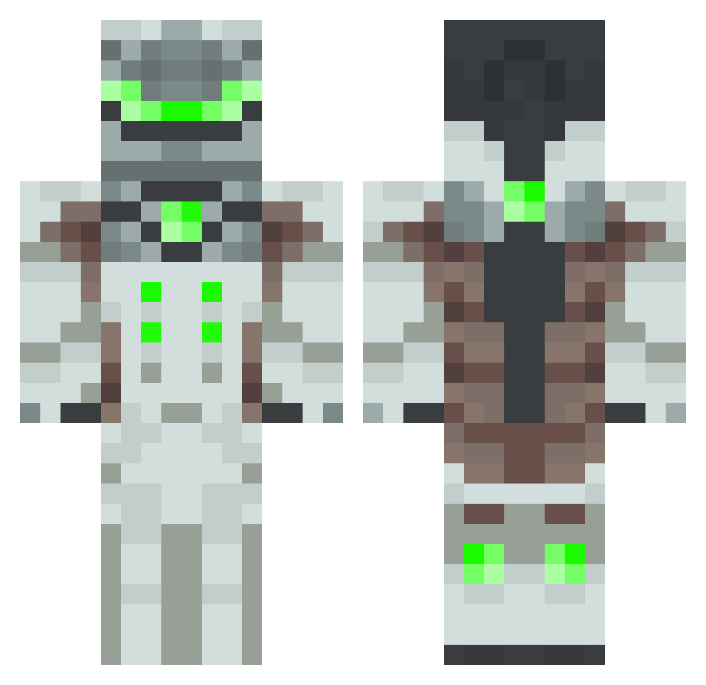 Akahades123 Minecraft skin, front and back view