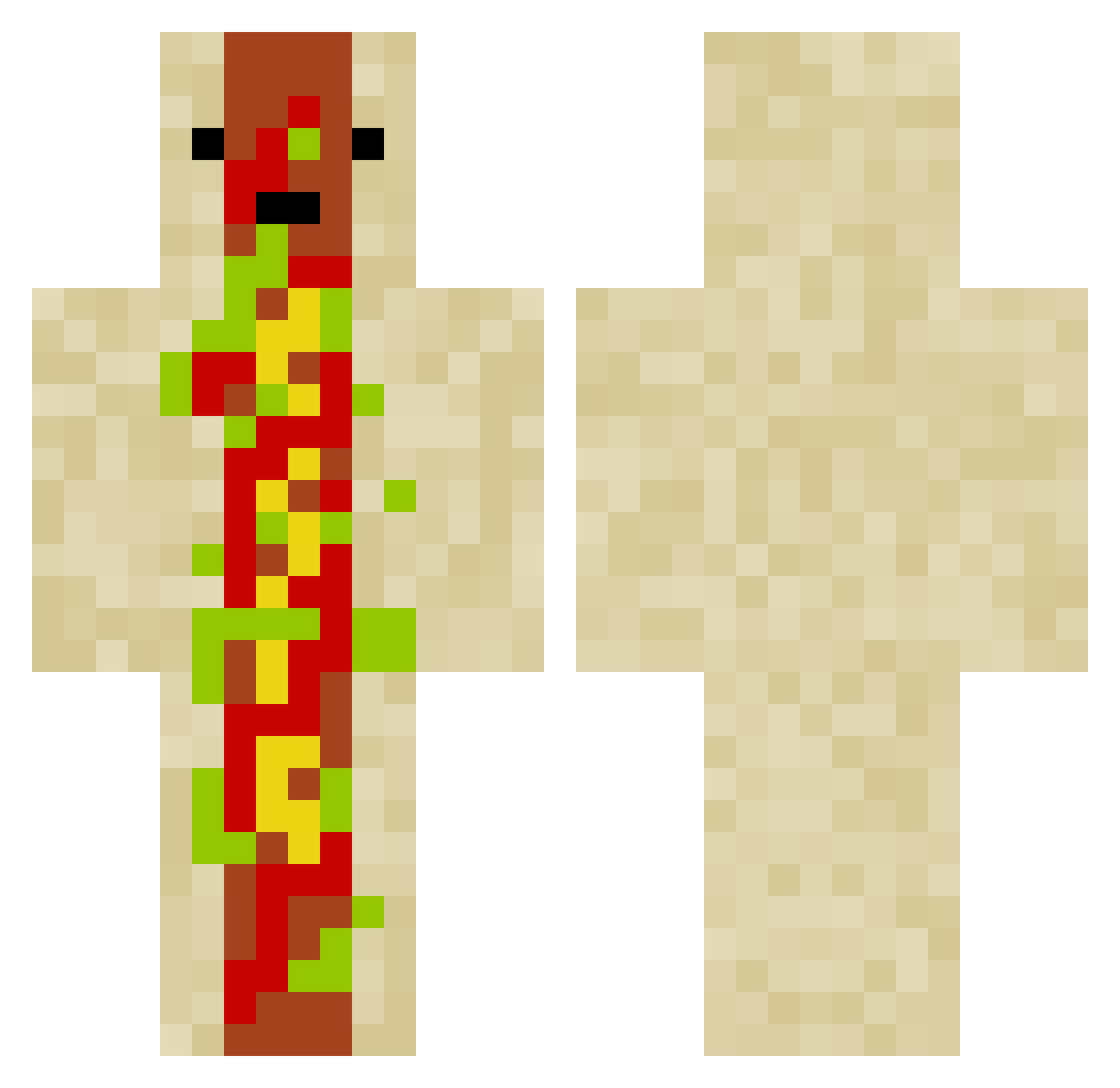 Matho231 Minecraft skin, front and back view