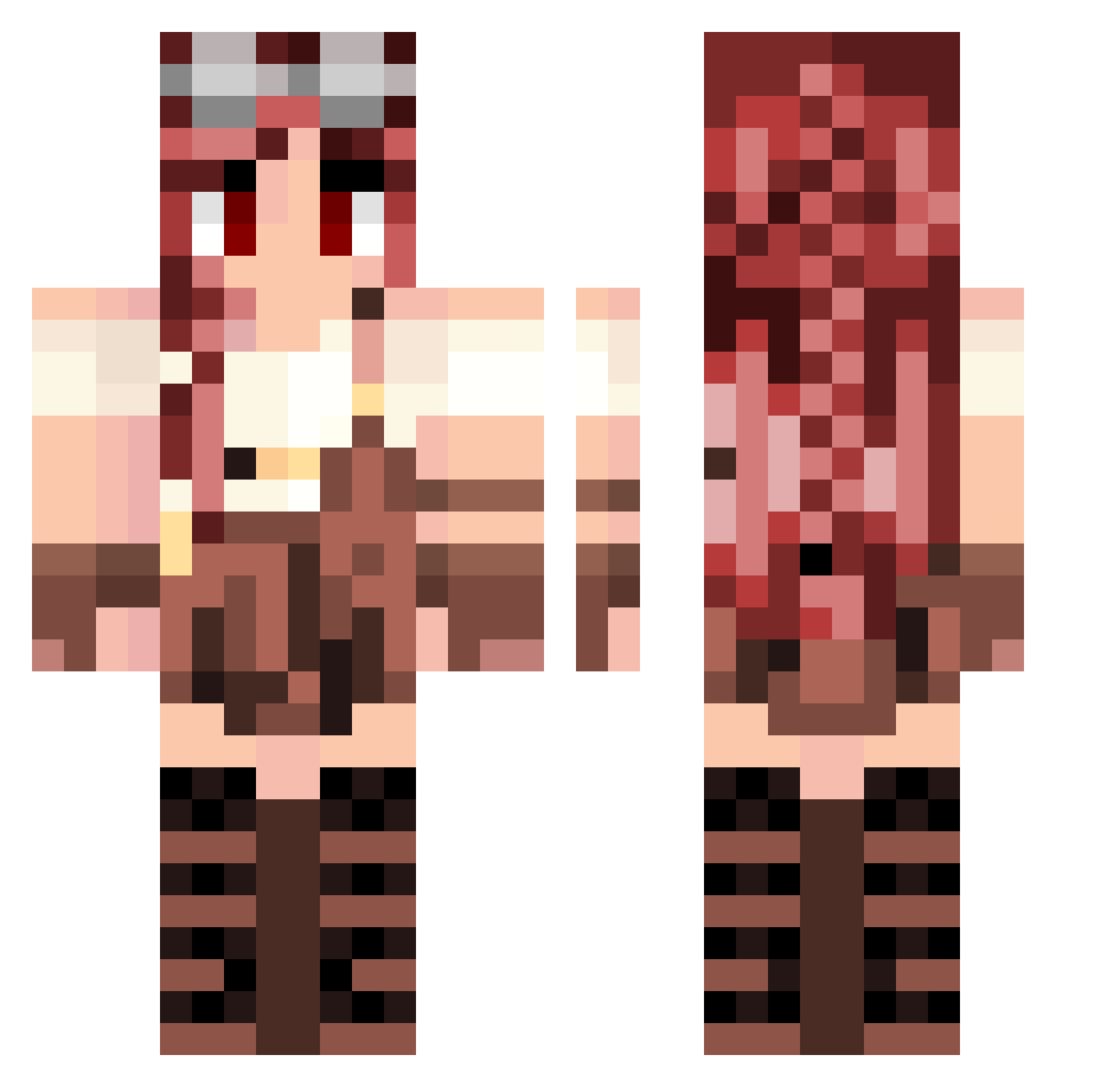 VoidedLlama0546 Minecraft skin, front and back view