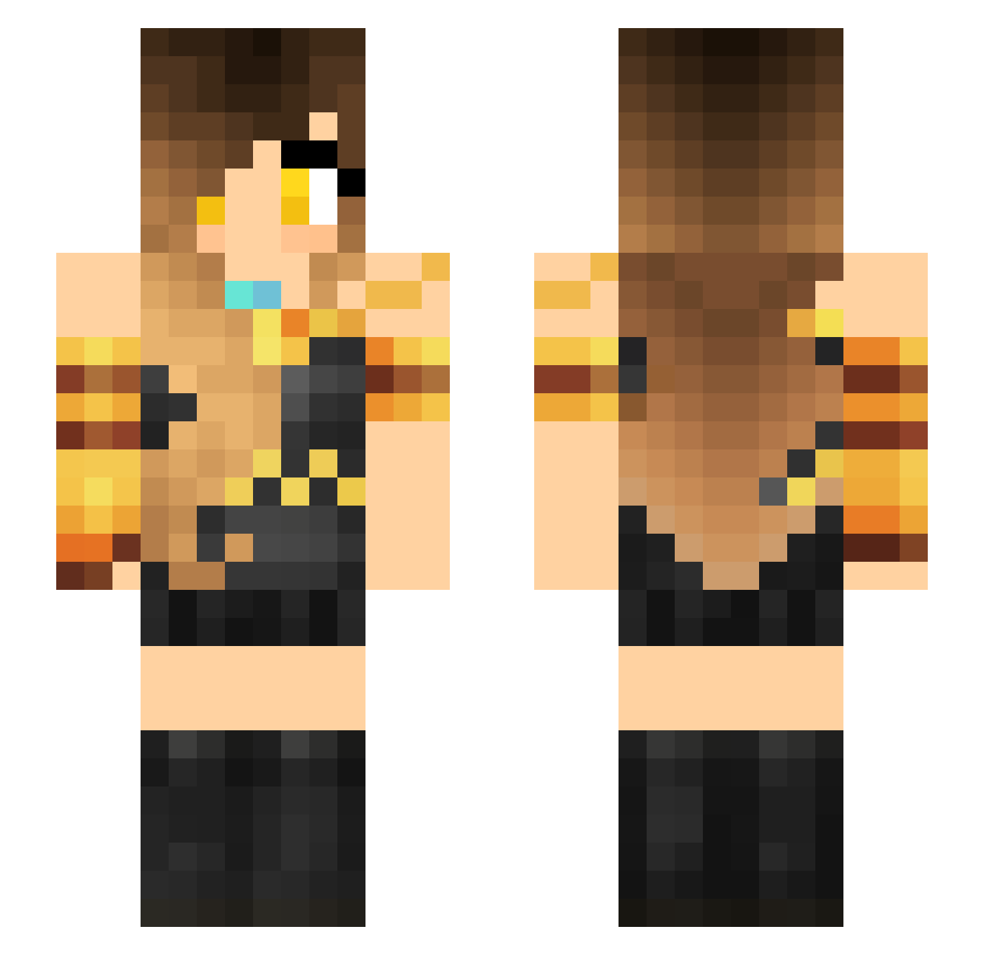 goldenglare304 Minecraft skin, front and back view