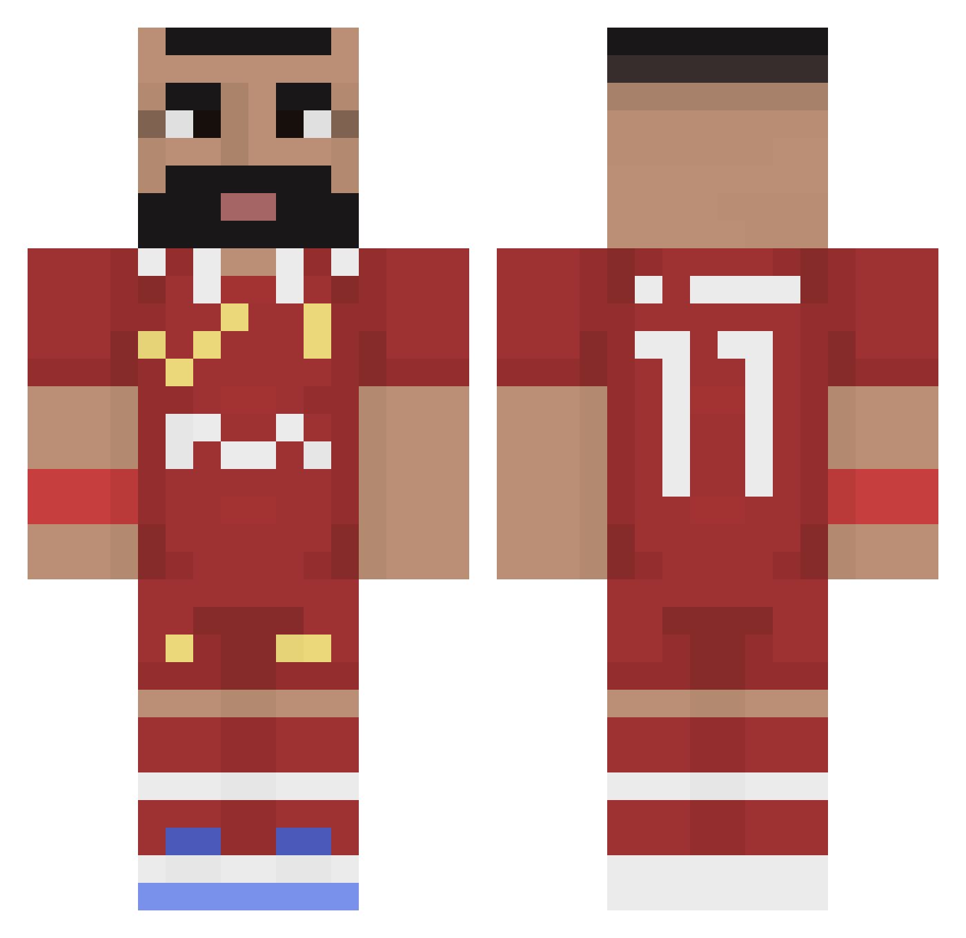SolCoolio Minecraft skin, front and back view