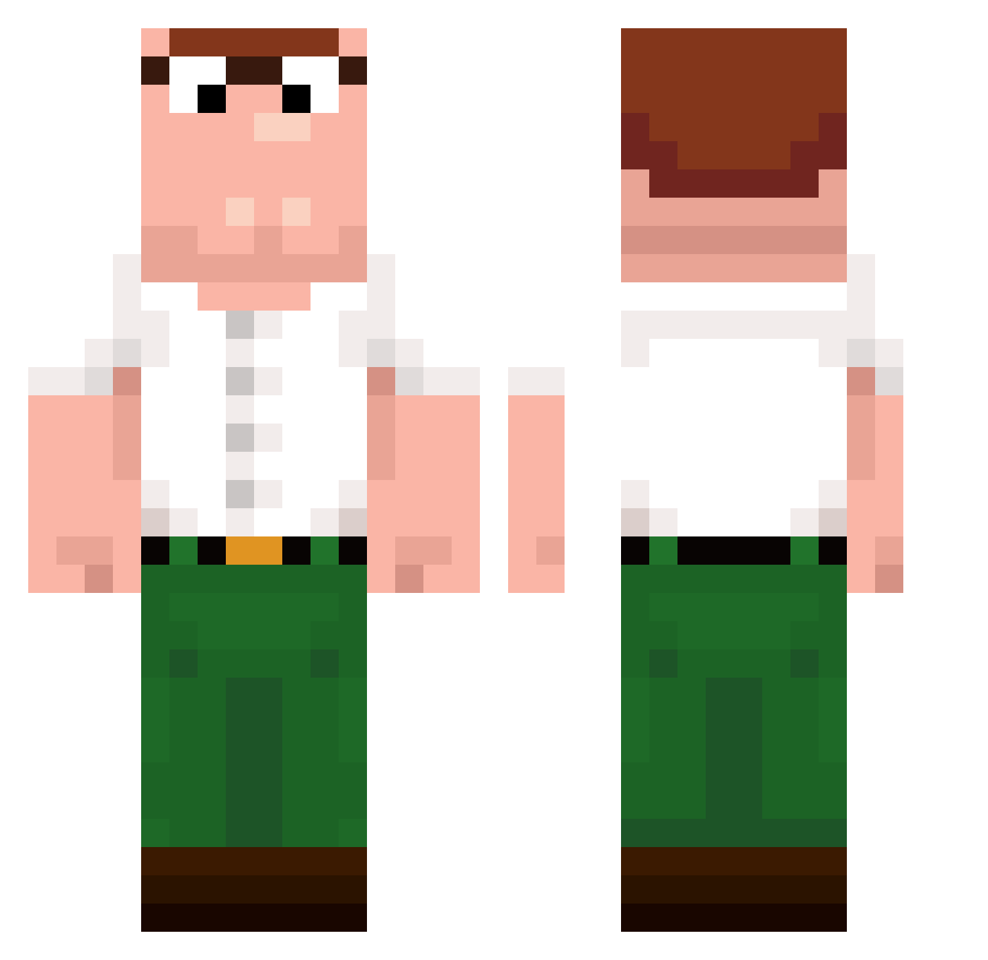 AndrewGooner67 Minecraft skin, front and back view