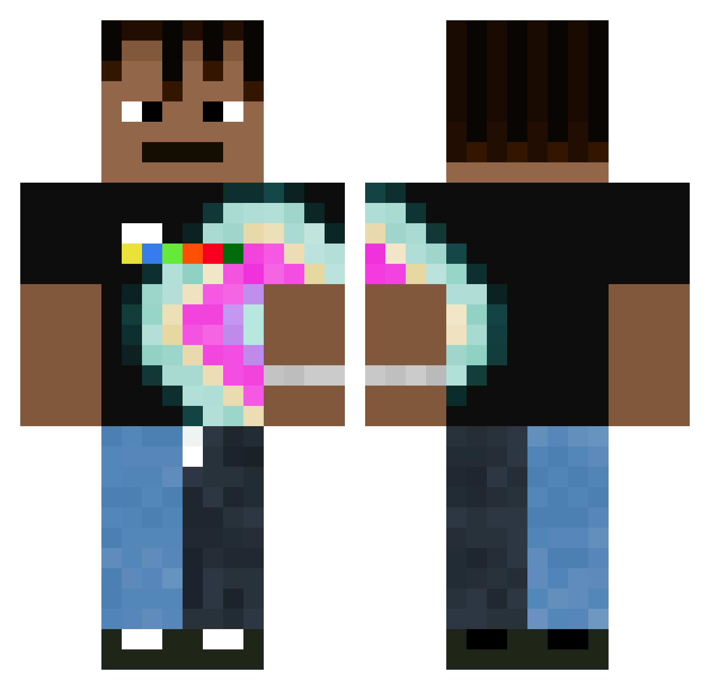 madsemilmoller Minecraft skin, front and back view