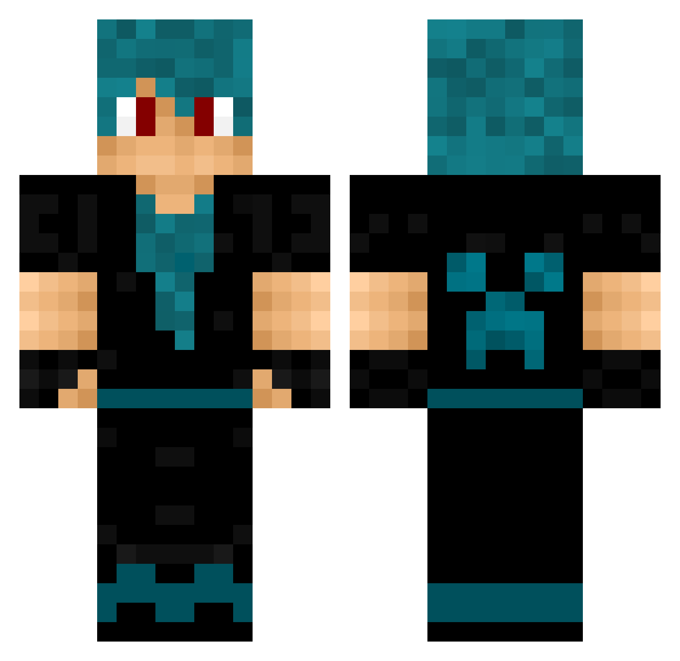 Willigame25 Minecraft skin, front and back view