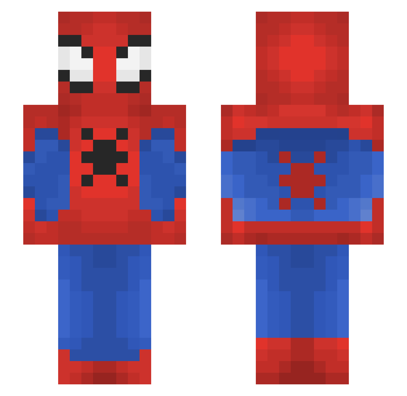 YGBR0 Minecraft skin, front and back view