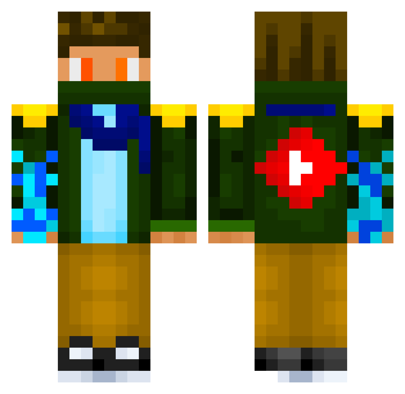 tertulia Minecraft skin, front and back view