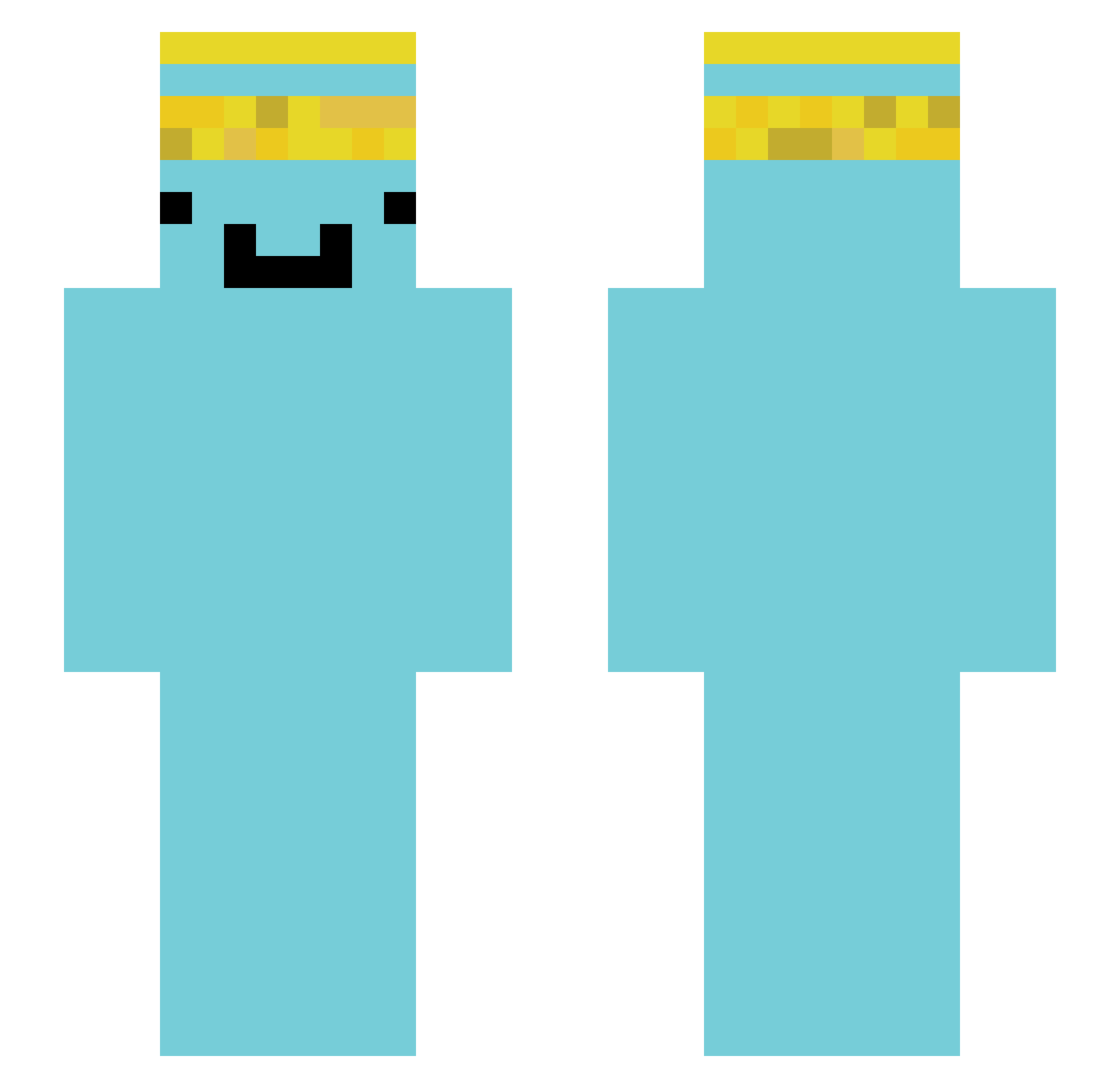 TheBigJun5 Minecraft skin, front and back view