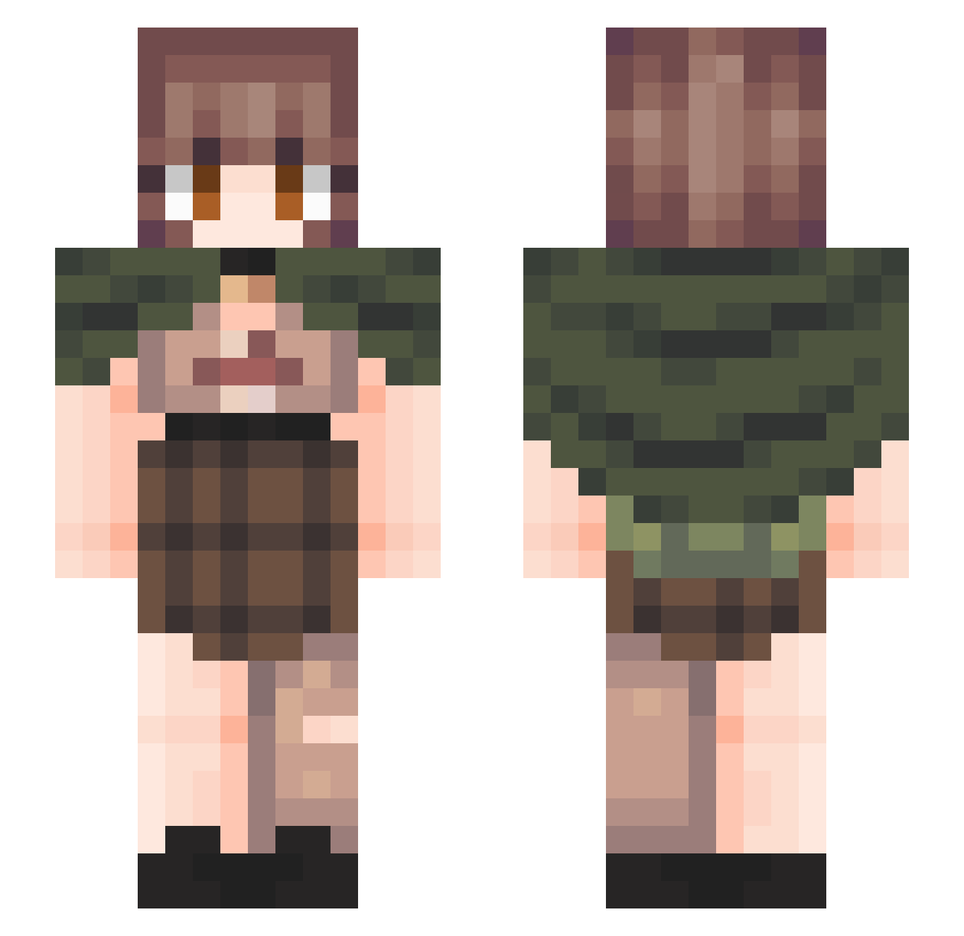 WastefulPotatoKN Minecraft skin, front and back view