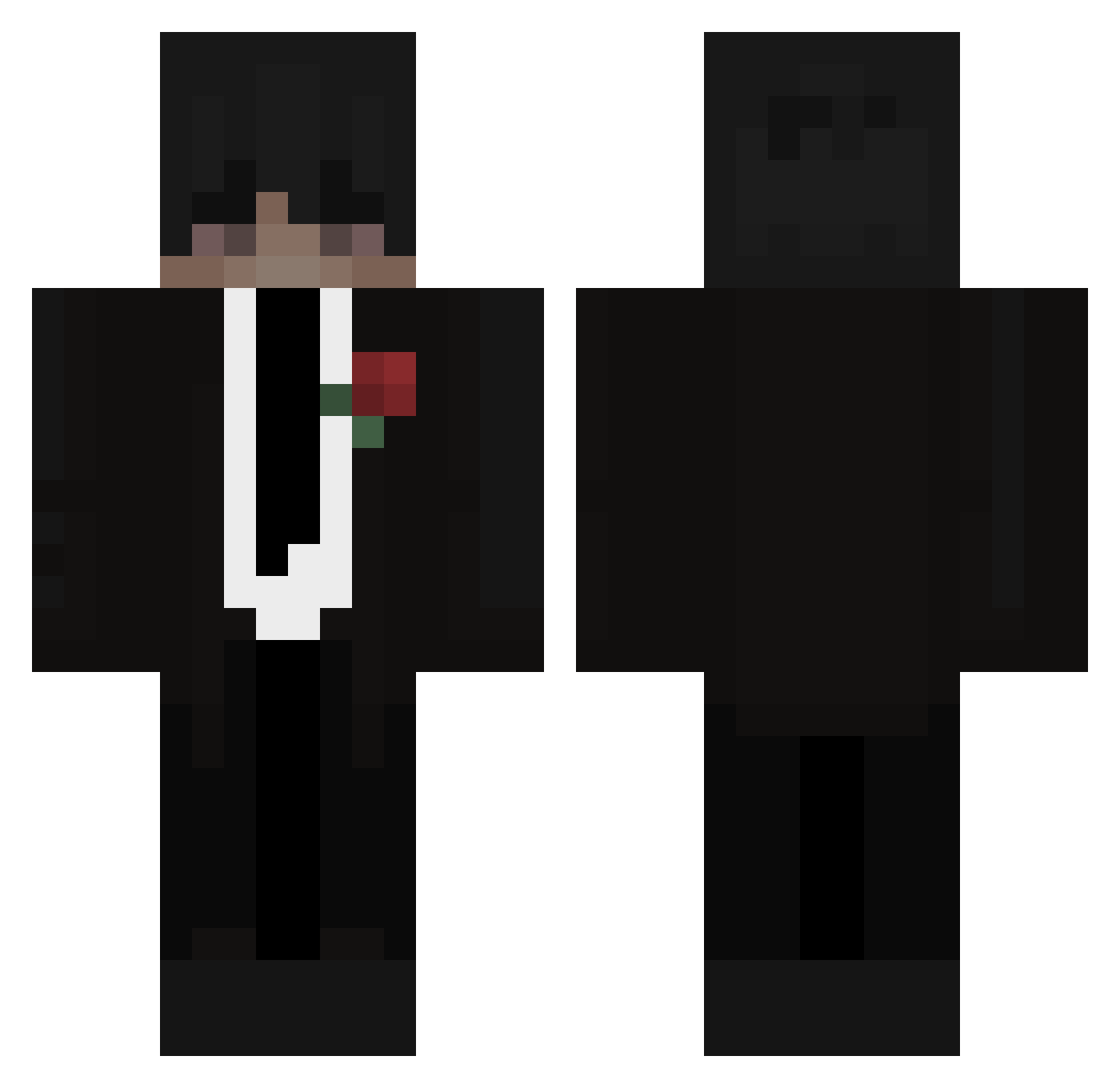 Schwift26 Minecraft skin, front and back view