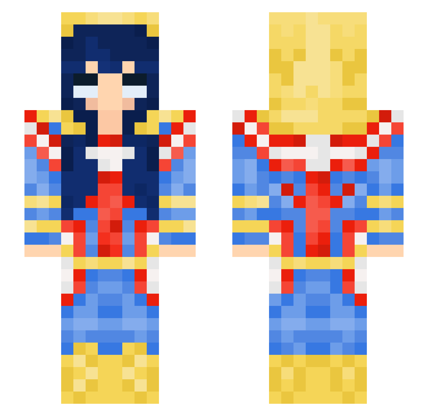 ShadowzPhantomz Minecraft skin, front and back view