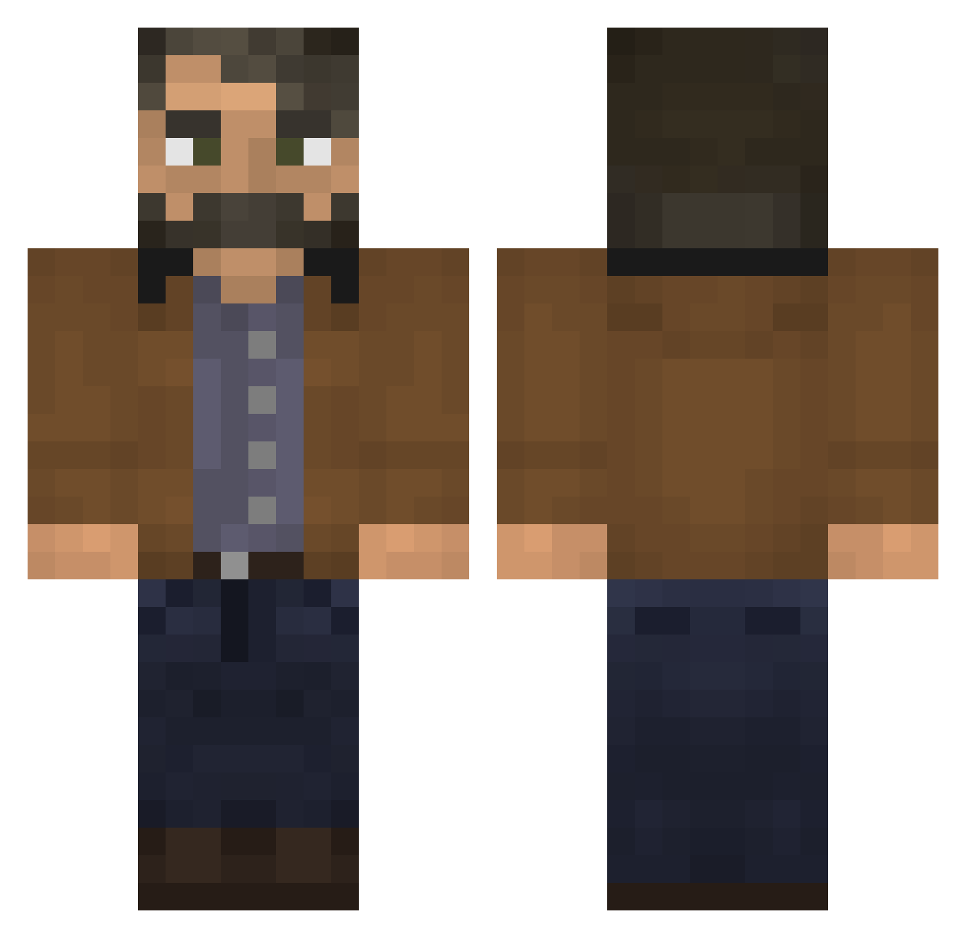La_Geneze Minecraft skin, front and back view