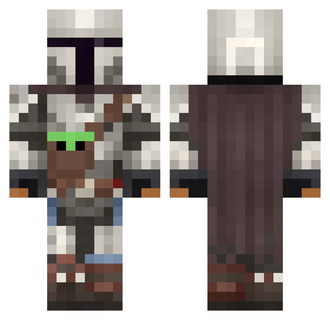 smutnytypek13245 Minecraft skin, front and back view