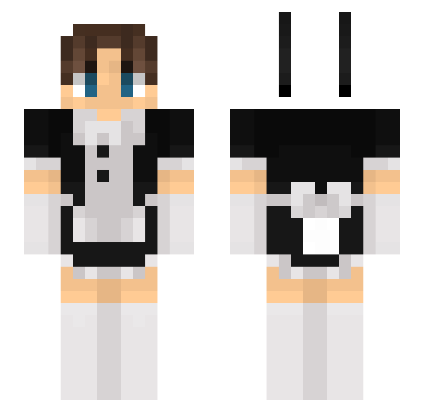 QtPieEthan Minecraft skin, front and back view