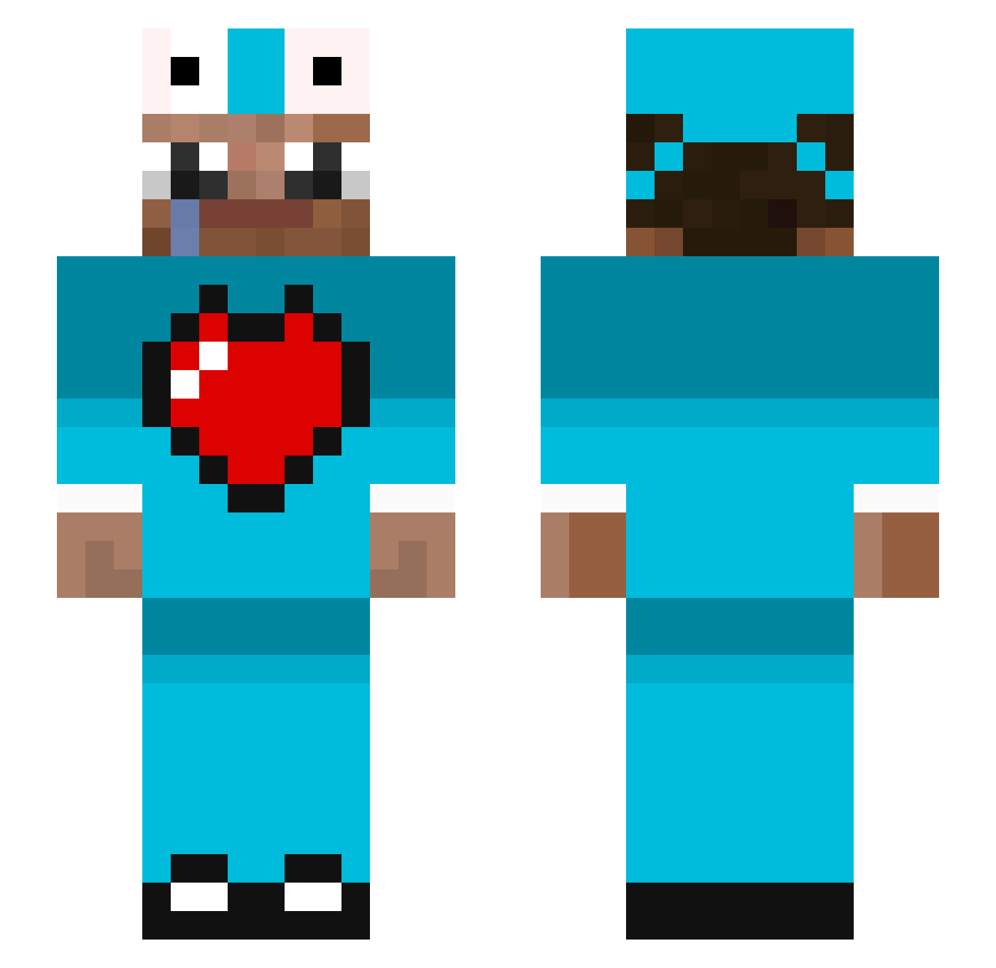 Maalikk Minecraft skin, front and back view