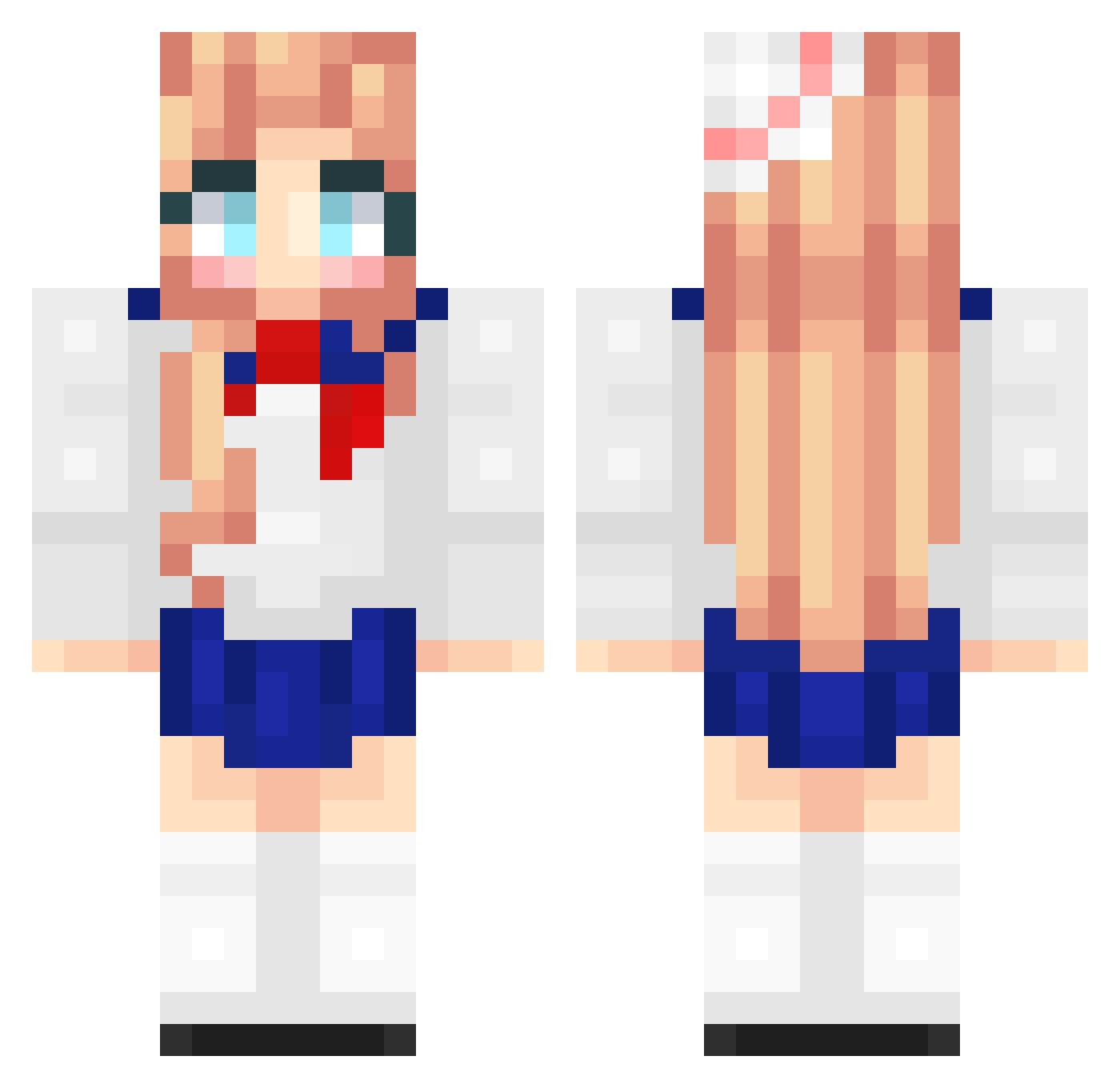 _Shizuku Minecraft skin, front and back view