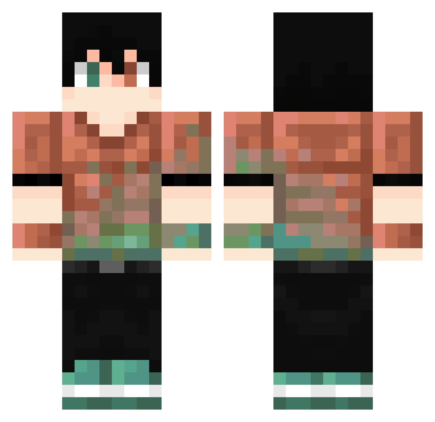Samiqq Minecraft skin, front and back view