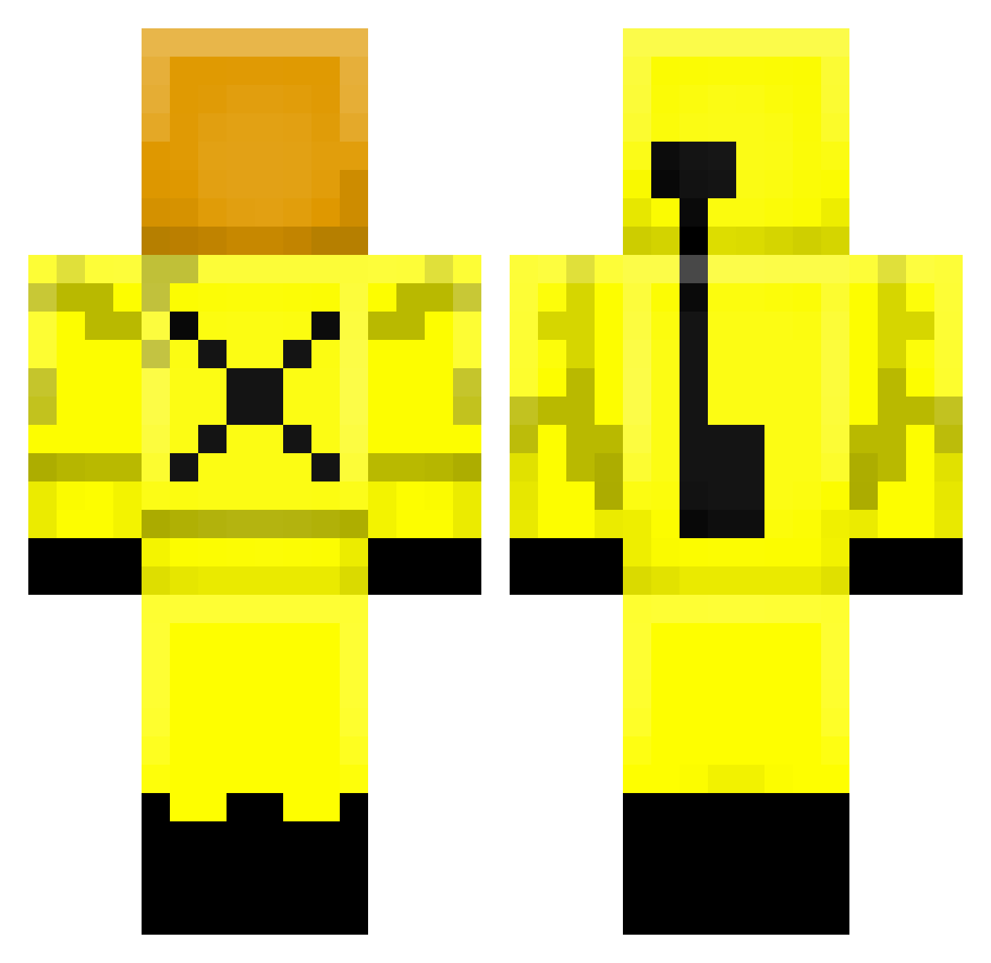 ChaosAndOldLace Minecraft skin, front and back view