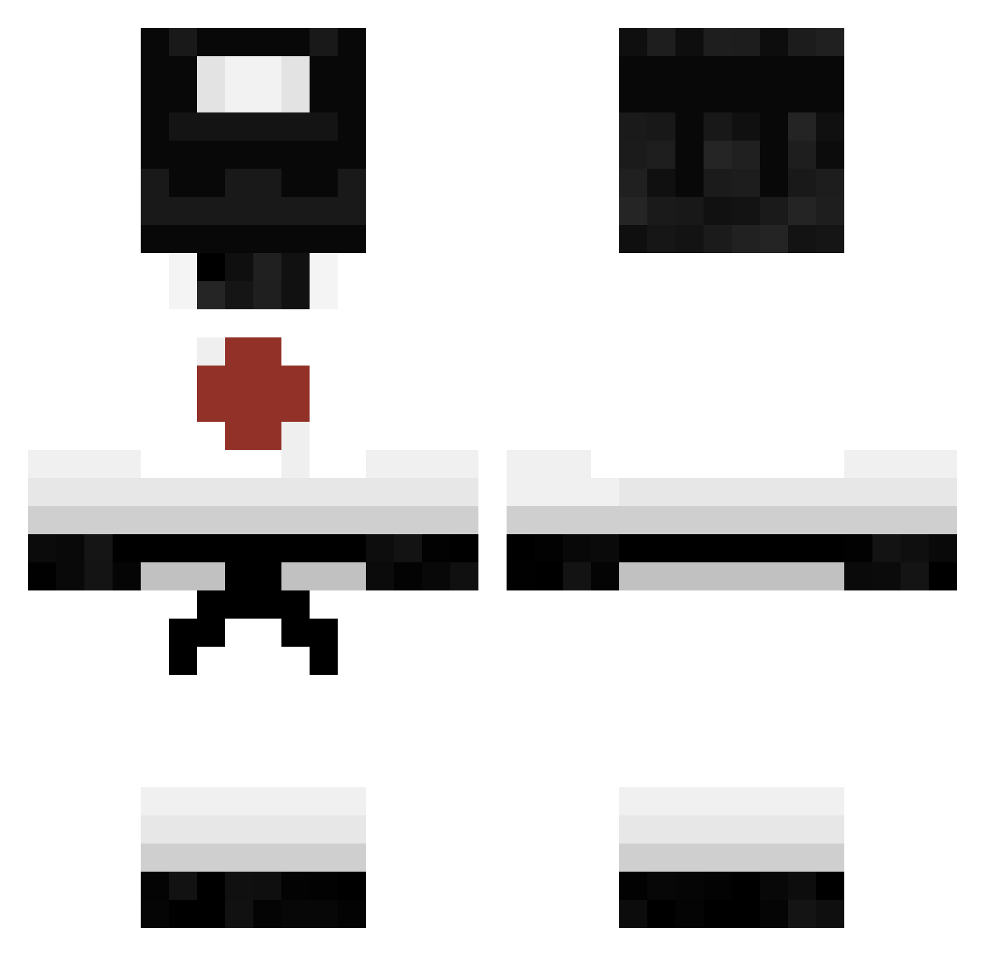 lppf Minecraft skin, front and back view