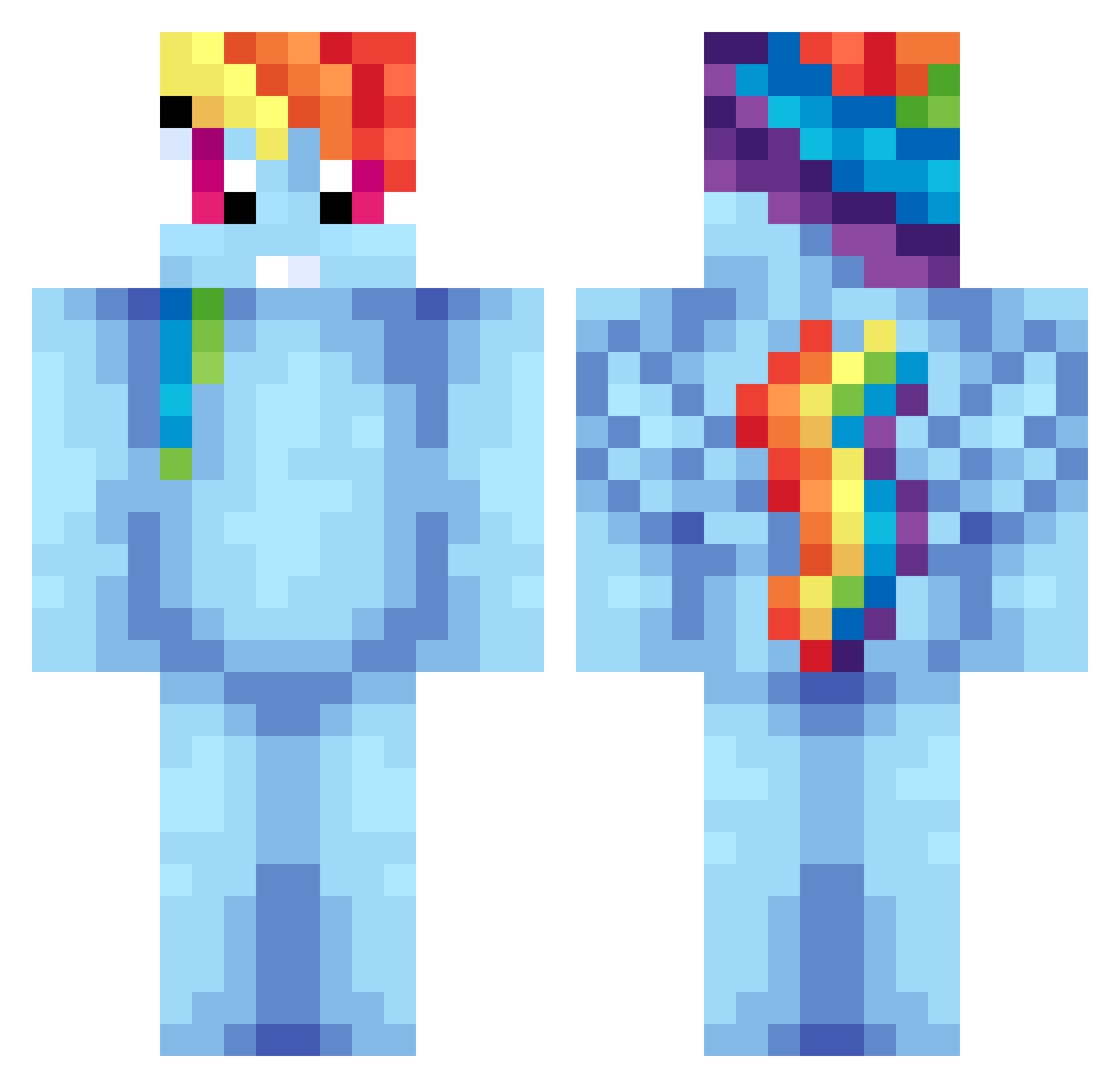 _dougie Minecraft skin, front and back view