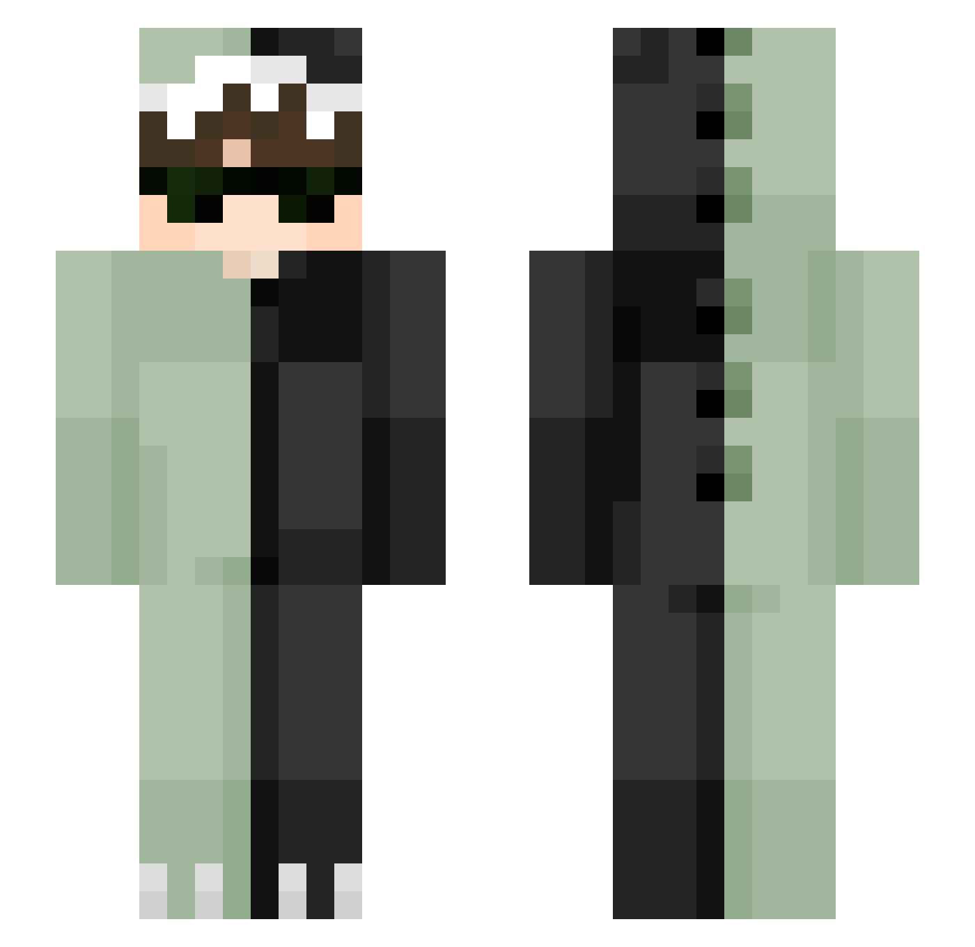 1ave Minecraft skin, front and back view